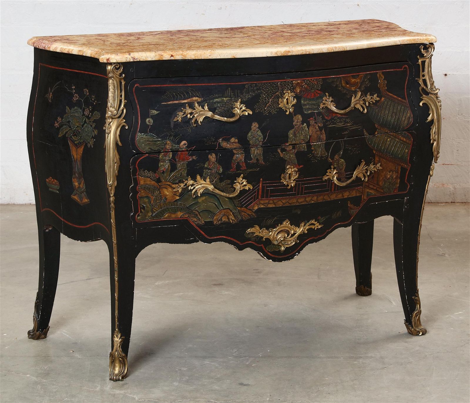 A LOUIS XV STYLE POLYCHROME LACQUERED 2fb2a2b
