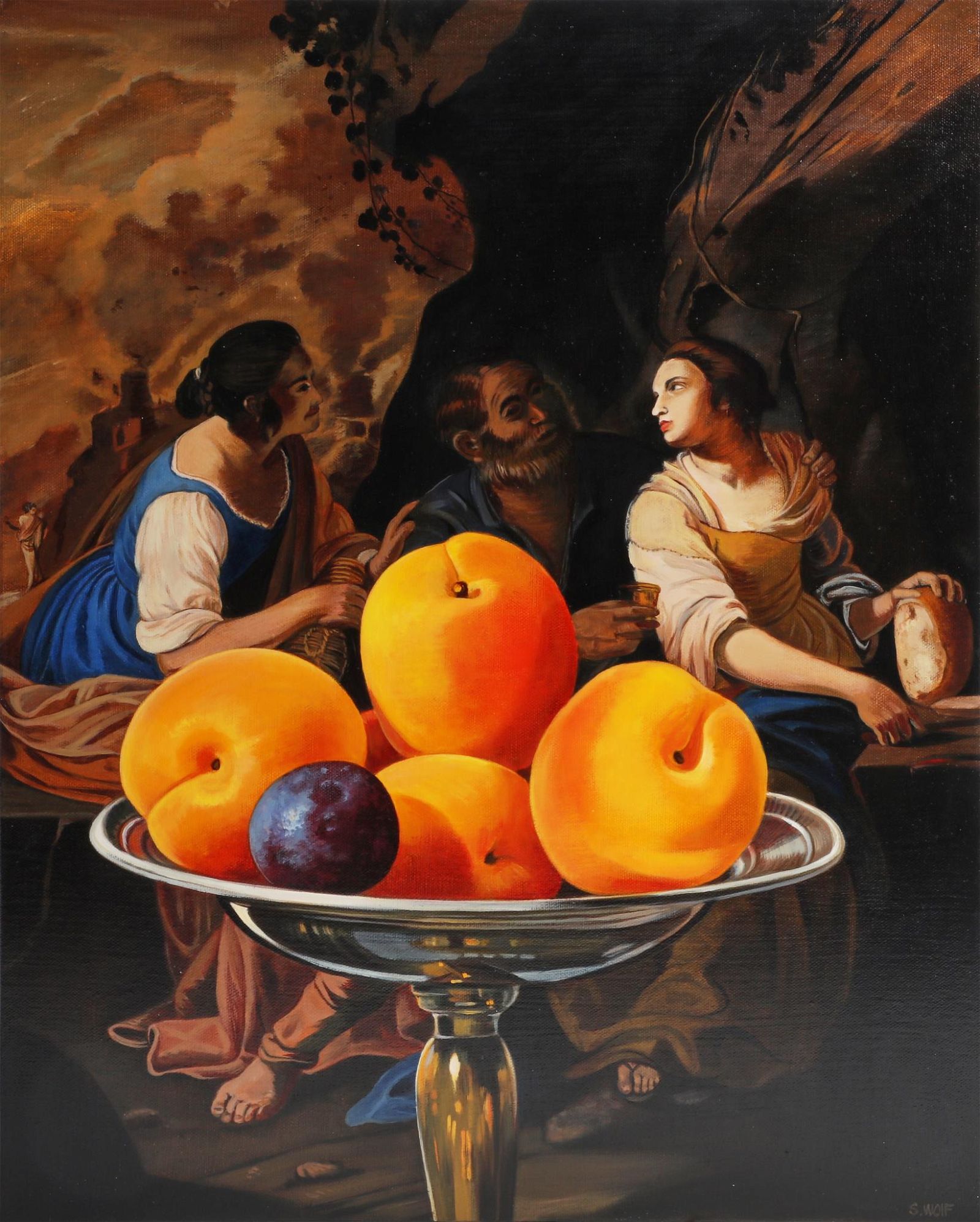 SHERRIE WOLF, FRUIT BOWL AFTER GENTILESCHISherrie