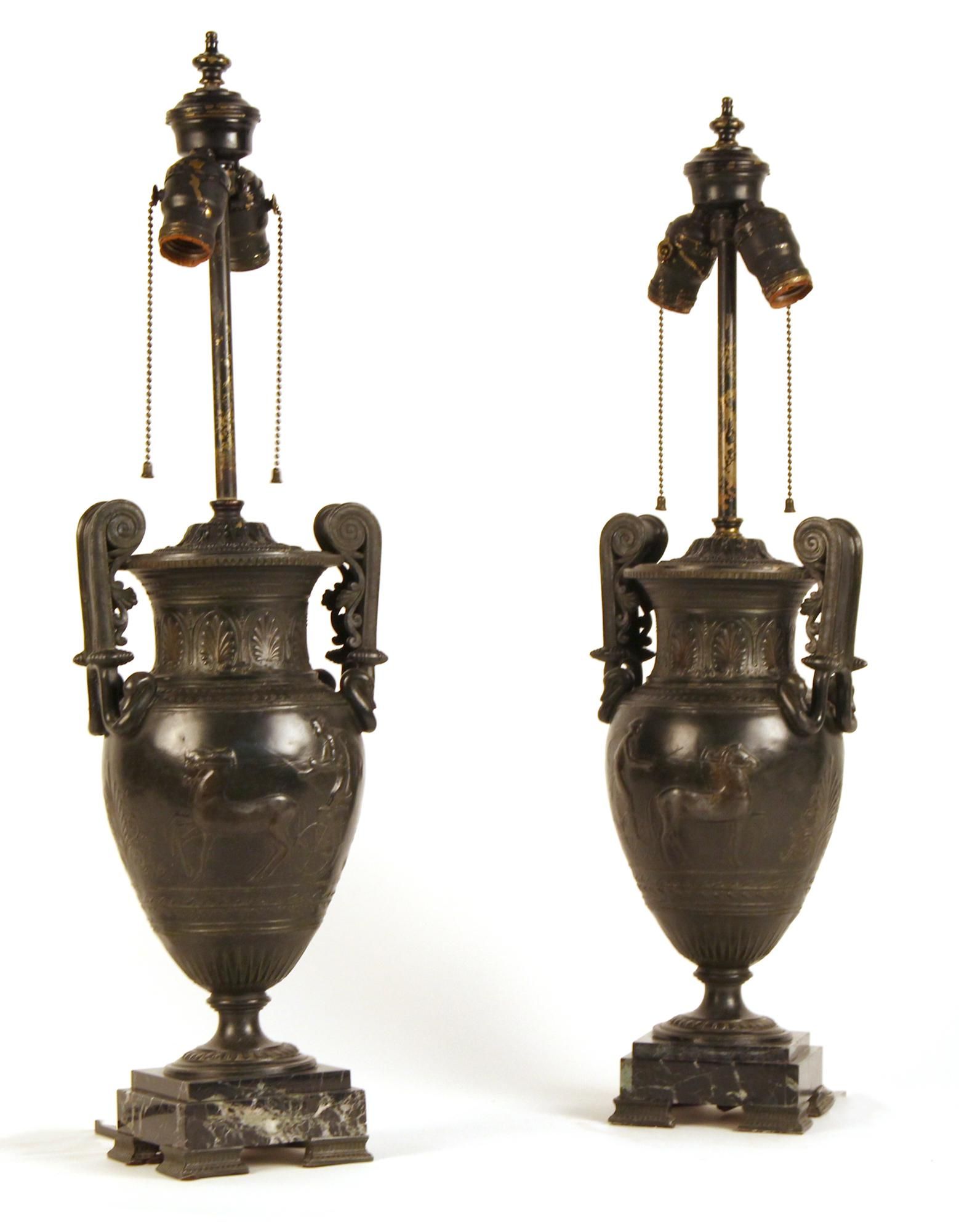 PAIR OF NEOCLASSICAL STYLE METAL 2fb2a5c