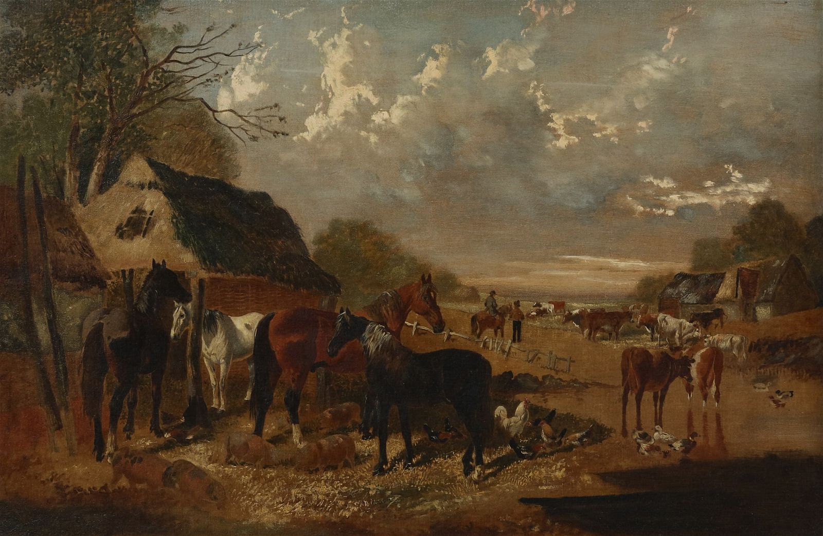 MANNER OF J.F. HERRING, HORSES IN A