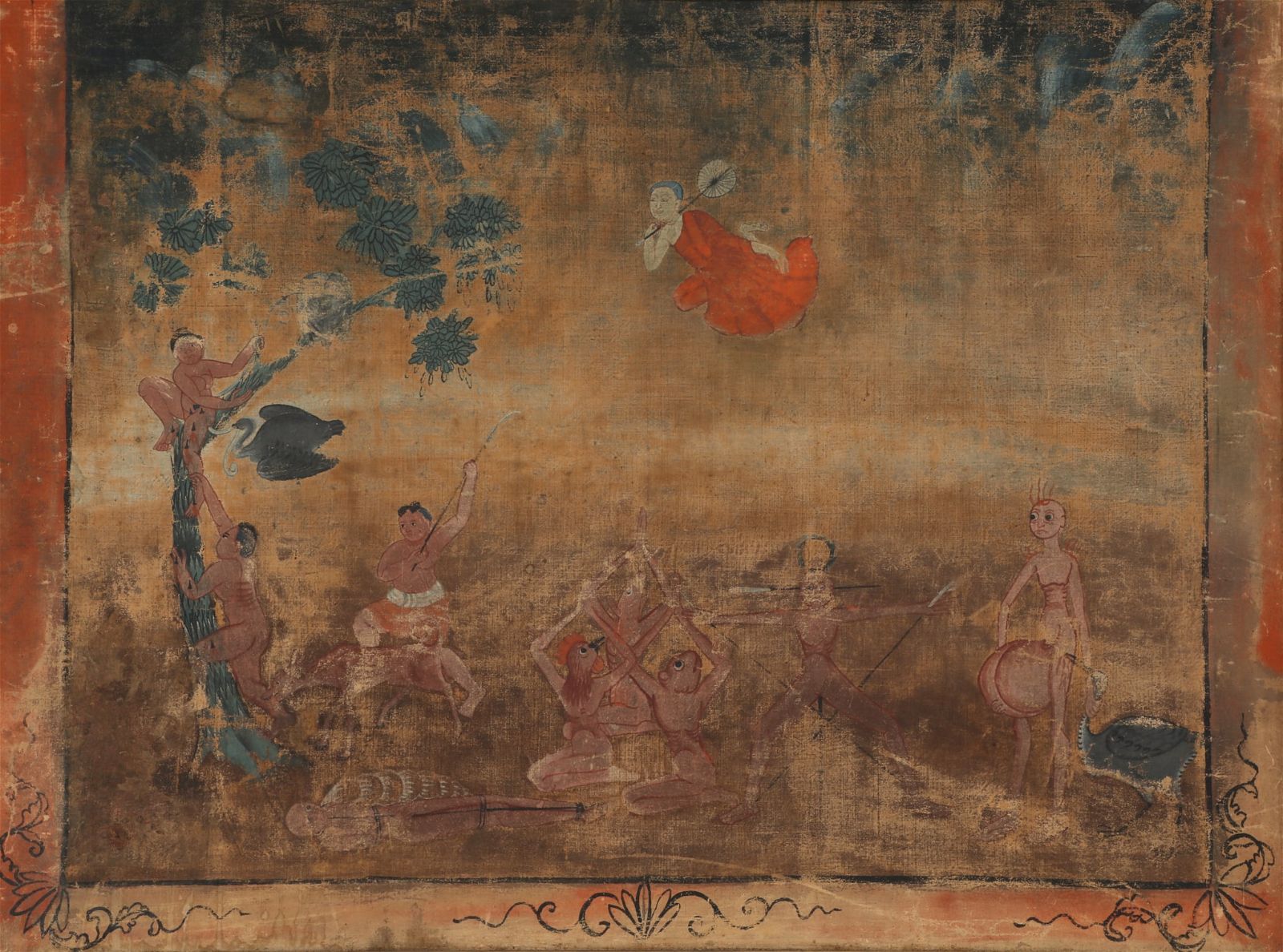 AN ASIAN PAINTED DEVOTIONAL PANELAn 2fb2ae8