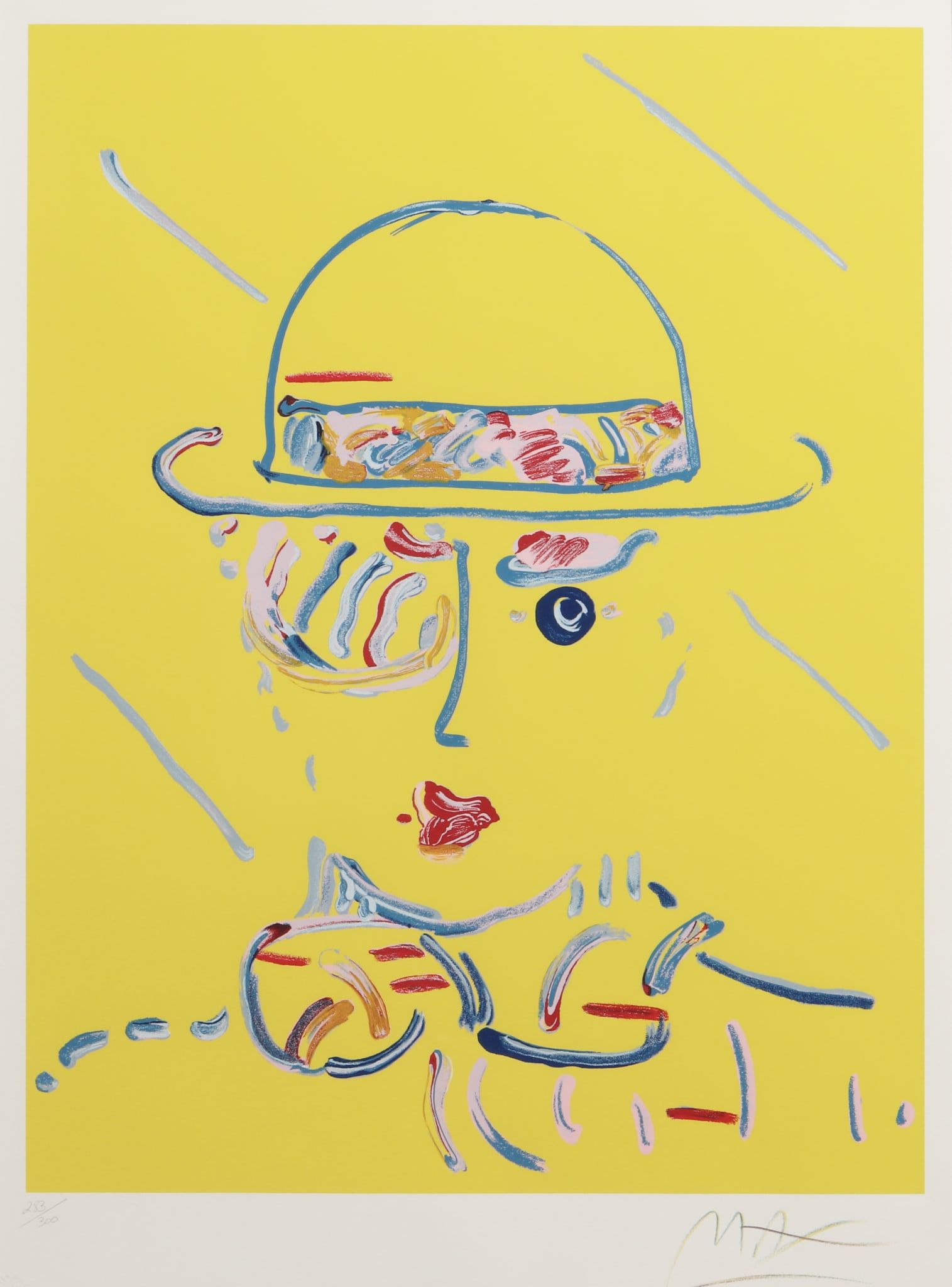 PETER MAX, ZERO AMARILLO, 1984Peter