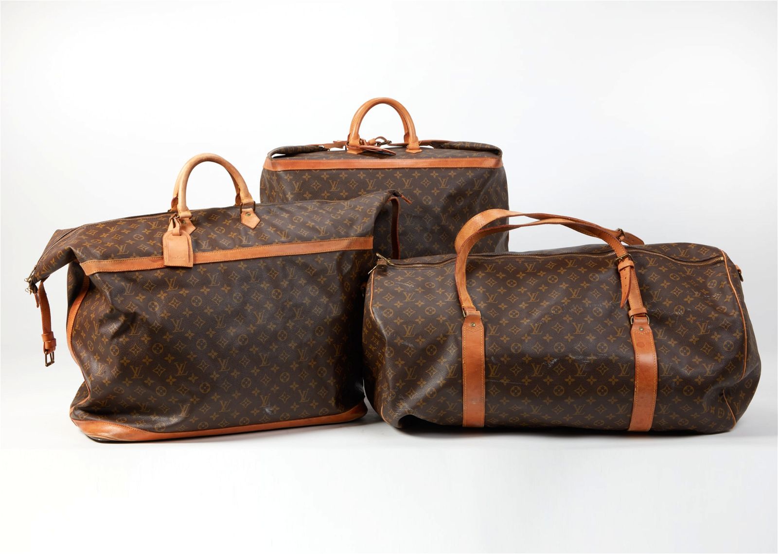 THREE LOUIS VUITTON LEATHER AND 2fb2aef