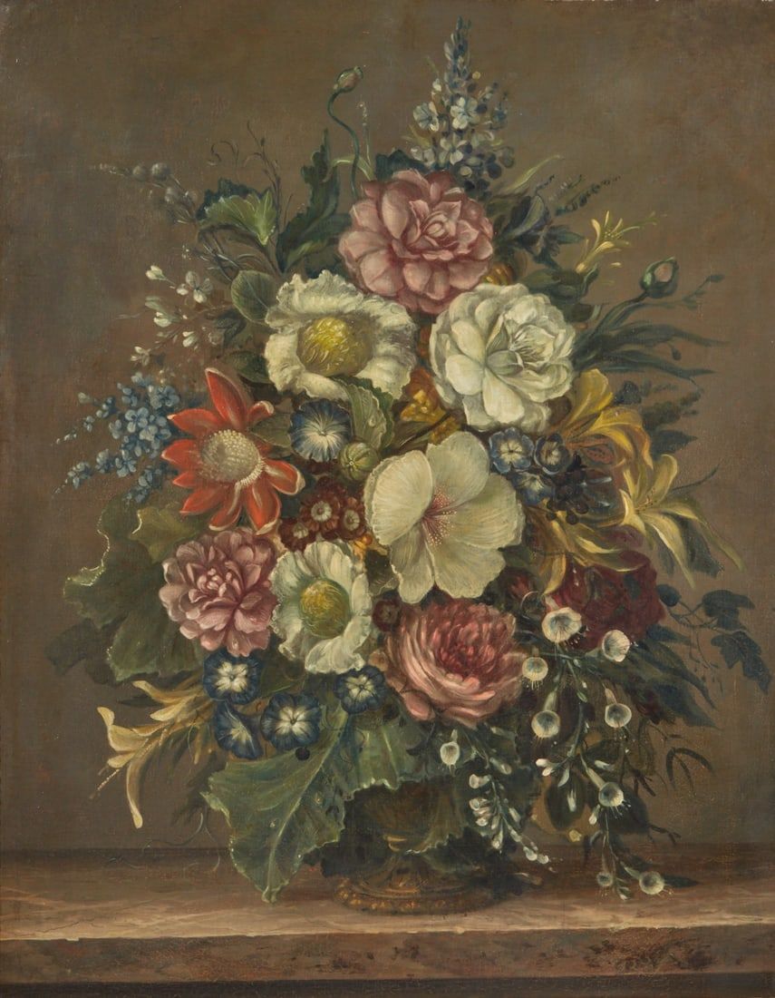 ENGLISH SCHOOL, STILL LIFE WITH FLOWERSEnglish