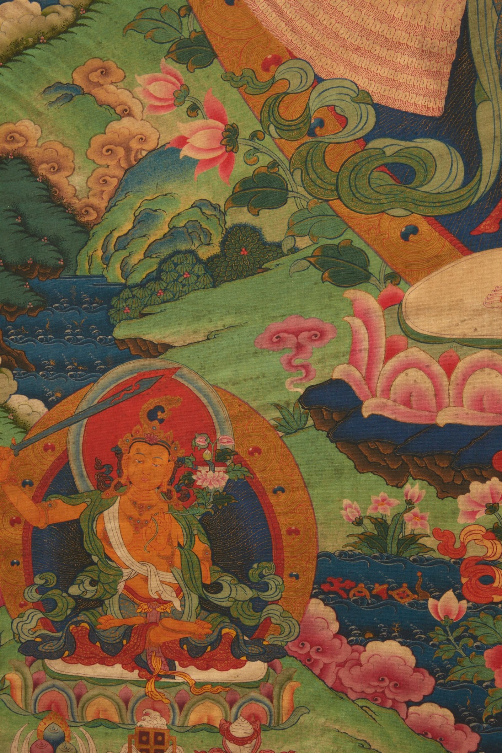 A TIBETAN THANGKA ON SILKA Tibetan 2fb2bc5