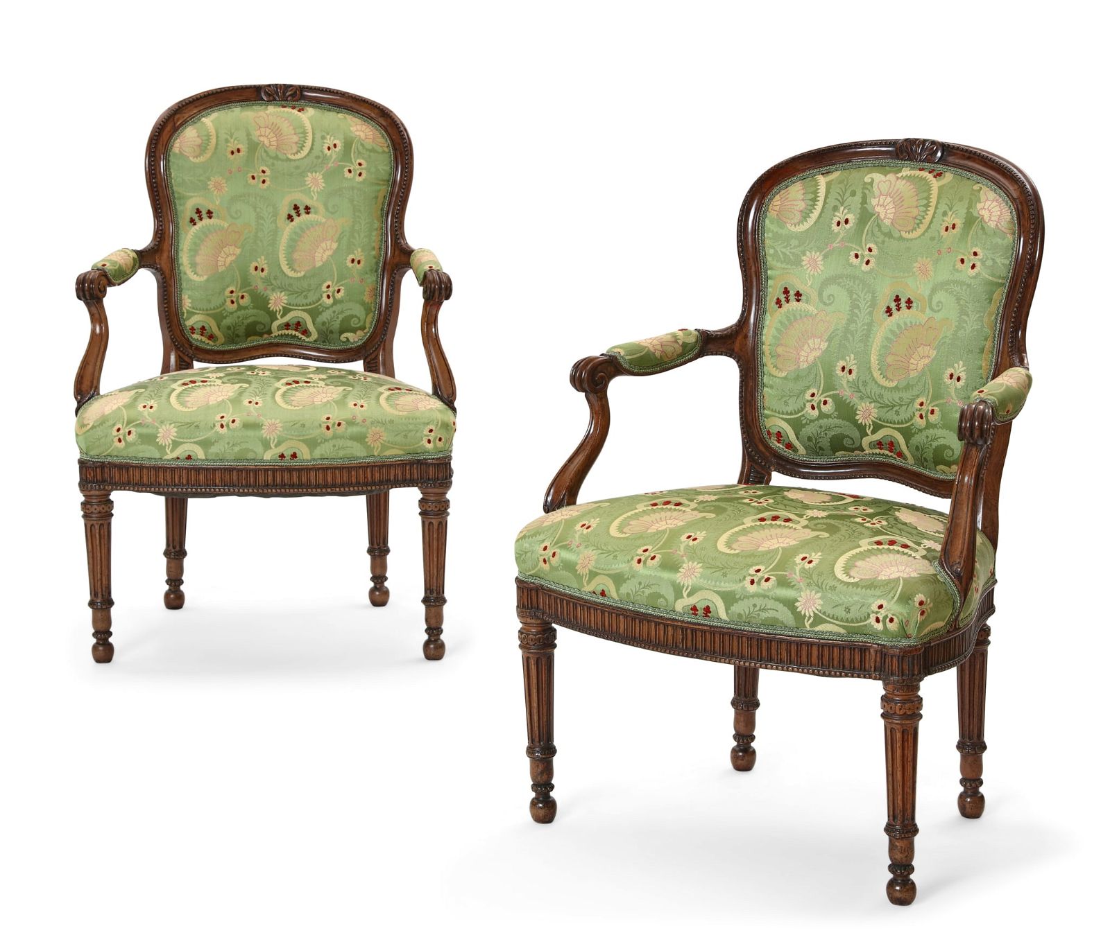 A PAIR OF GEORGE III MAHOGANY ARMCHAIRS  2fb2c07