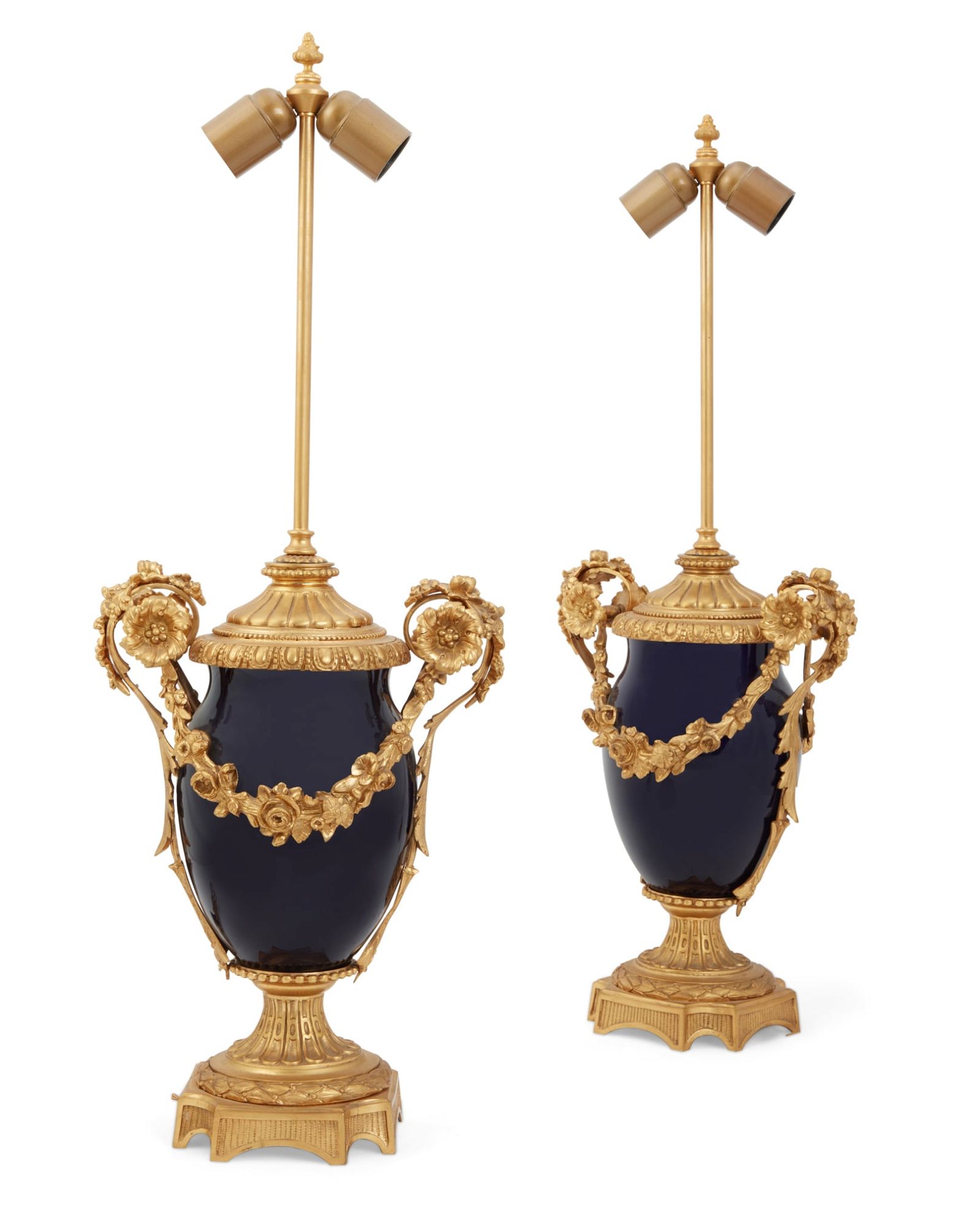 PAIR LOUIS XVI STYLE EARTHENWARE URNS