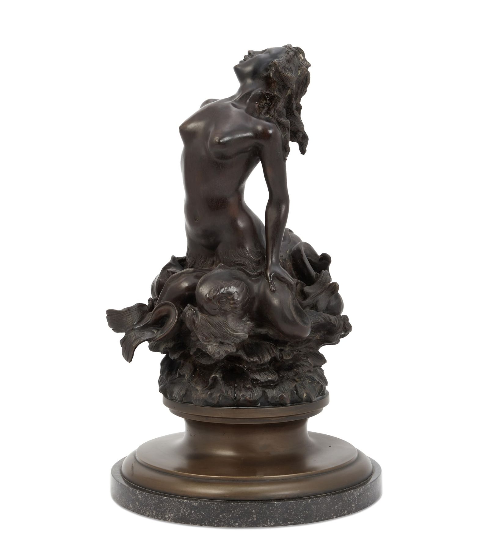 ITALIAN BRONZE GROUP OF A MERMAID, AFTER