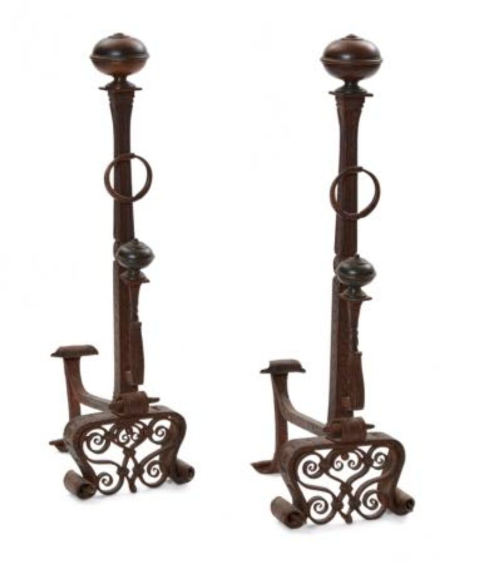 A PAIR OF BAROQUE STYLE WROUGHT 2fb2d2e