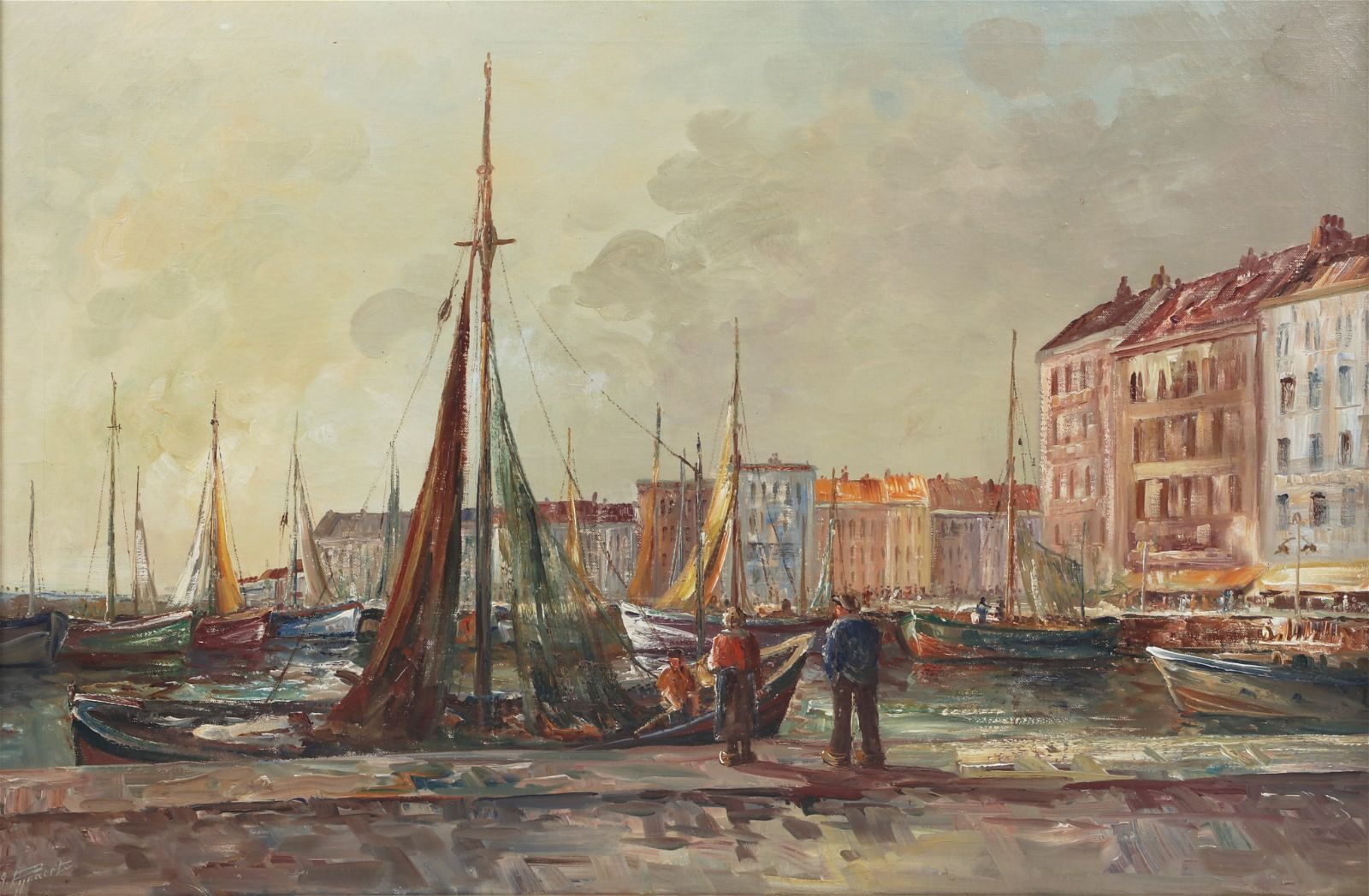 GUSTAV PYNAERT DOCKED SAILBOATS 2fb2d9f