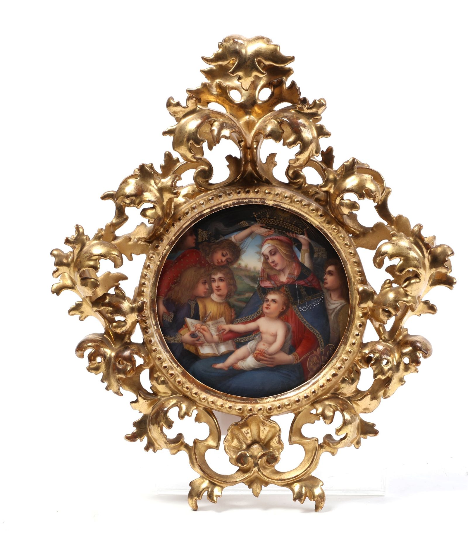 ITALIAN PORCELAIN PLAQUE CORONATION 2fb2e11