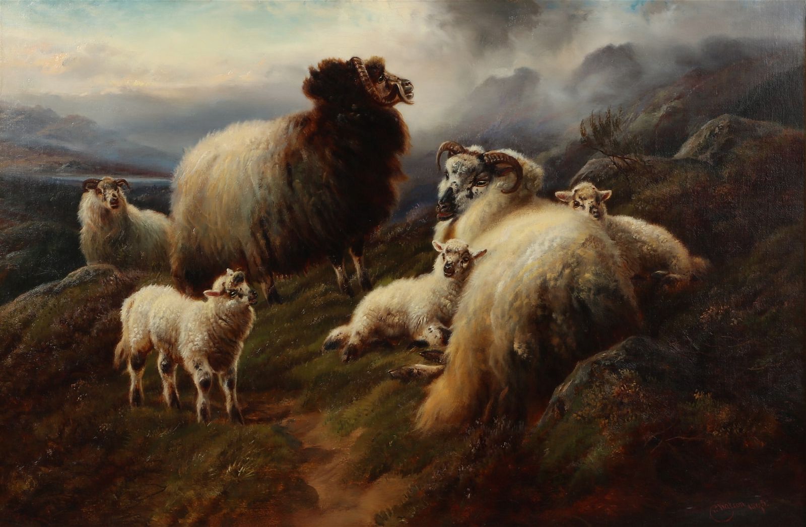 ROBERT WATSON SHEEP IN THE HIGHLANDSRobert 2fb2e82