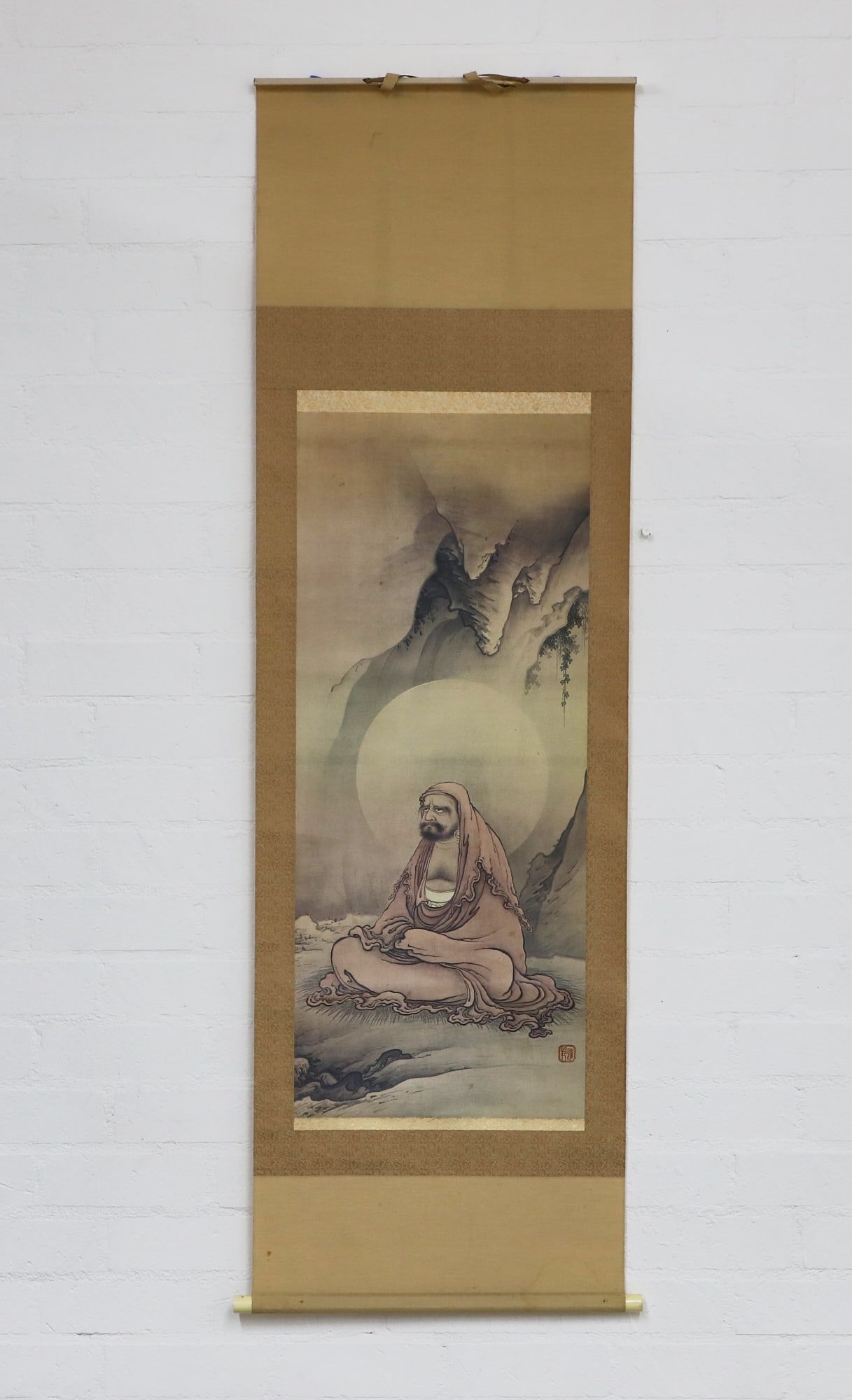 JAPANESE SCROLL BODHIDHARMA SEATED 2fb2e9b