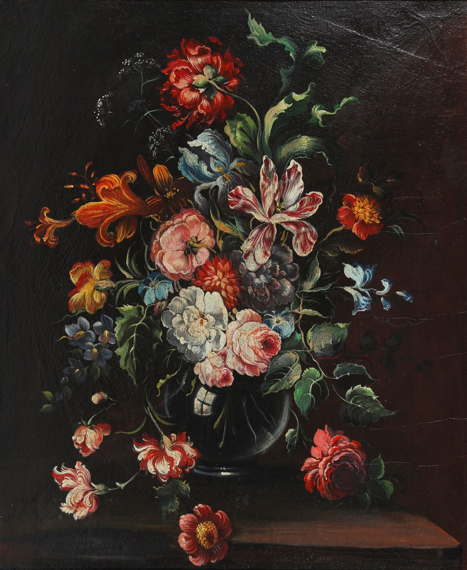 CONTINENTAL SCHOOL, STILL LIFE OF FLOWERSContinental