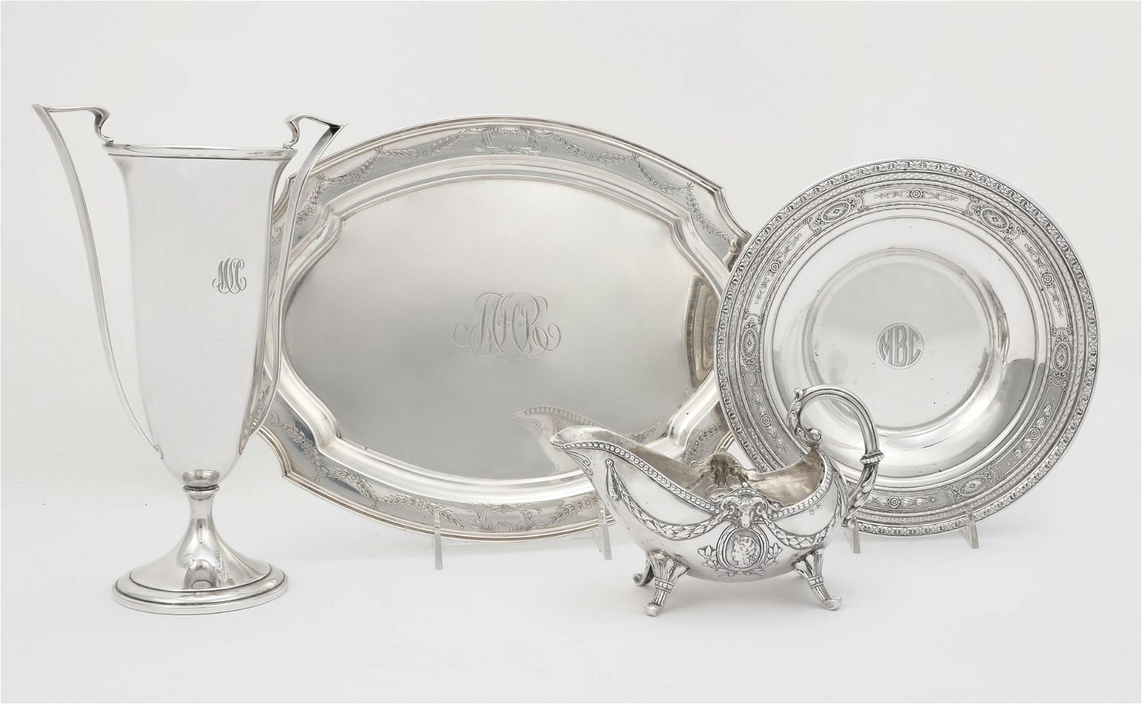 THREE AMERICAN STERLING SILVER TABLEWARESA