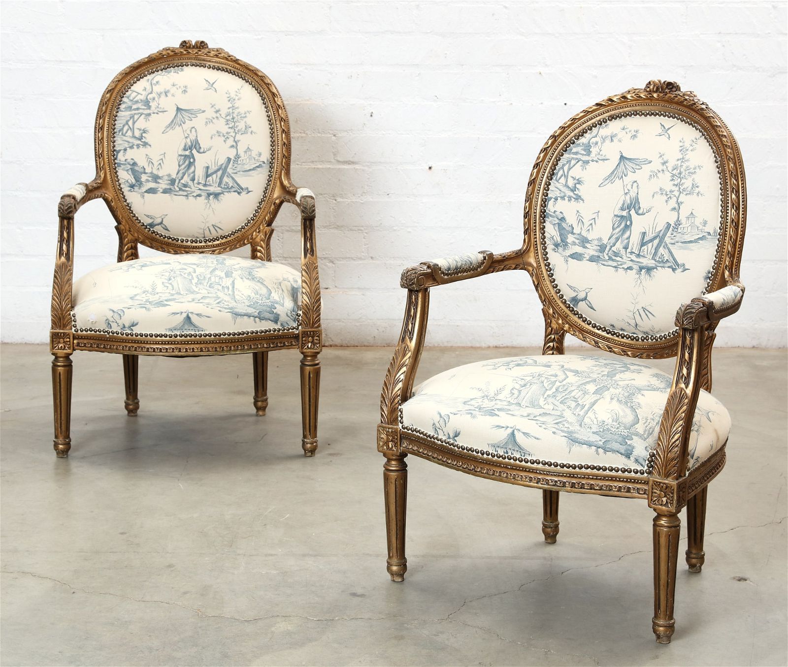 A PAIR OF LOUIS XVI STYLE GILTWOOD 2fb2f03