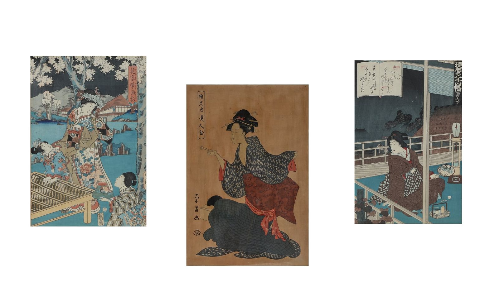 THREE 19TH CENTURY JAPANESE WOODBLOCK 2fb2f8f