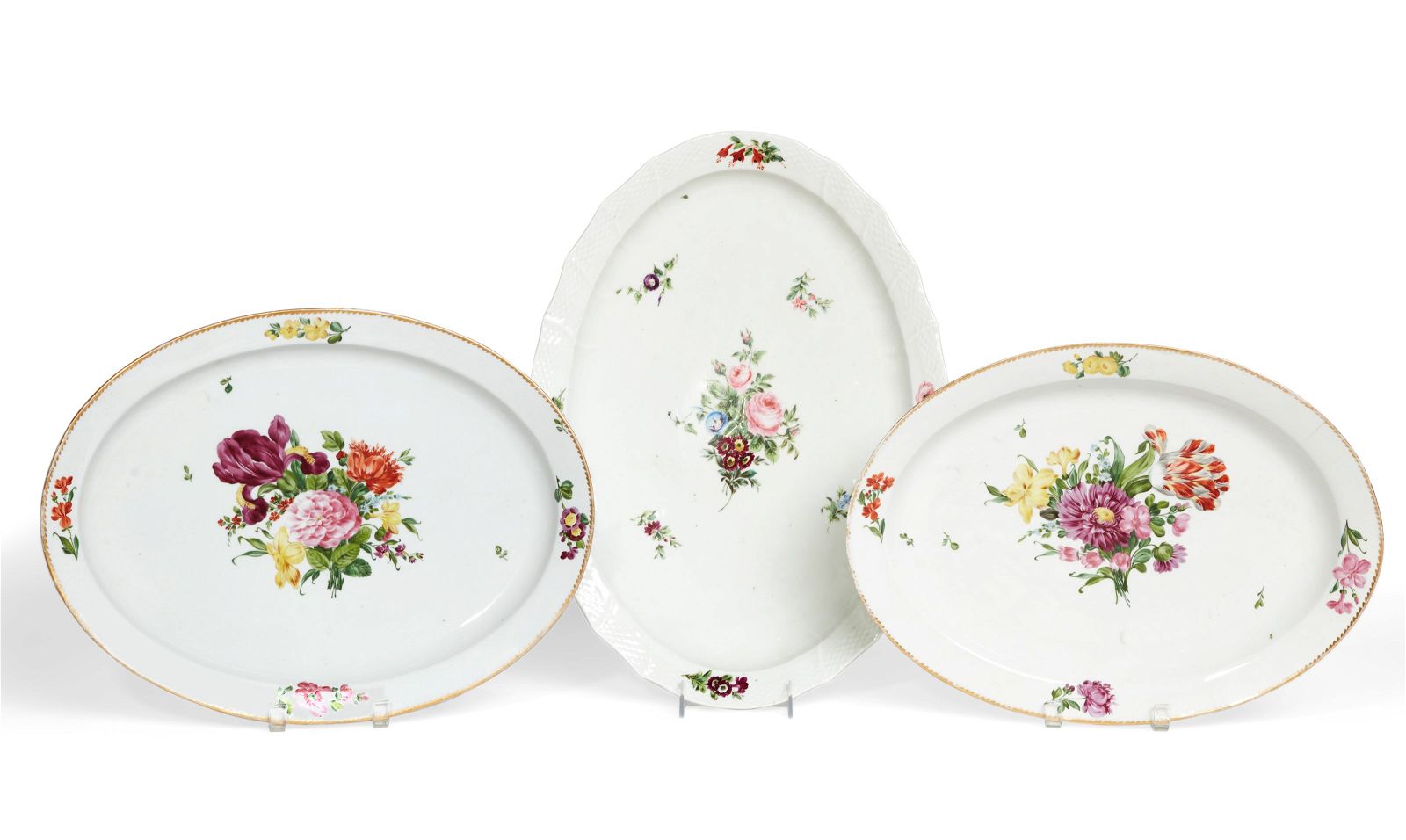 THREE ROYAL COPENHAGEN PORCELAIN OVAL