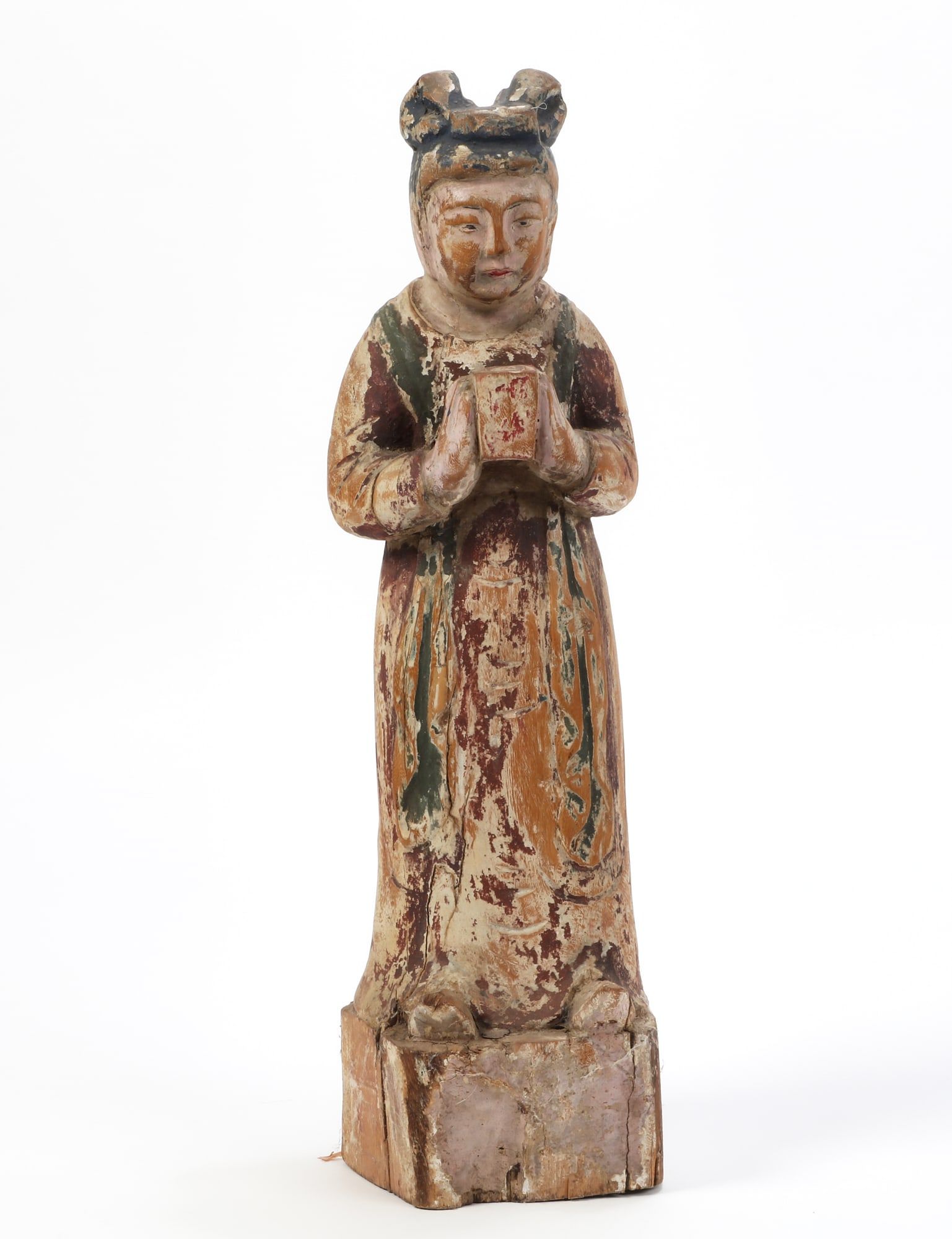 A CHINESE WOODEN AND POLYCHROME 2fb2fab