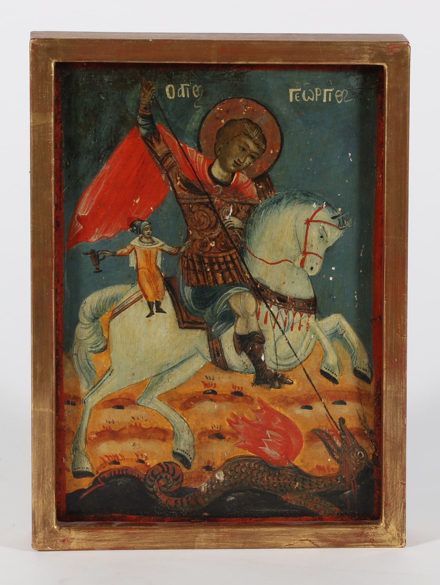 ORTHODOX ICON DEPICTING ST GEORGE AND