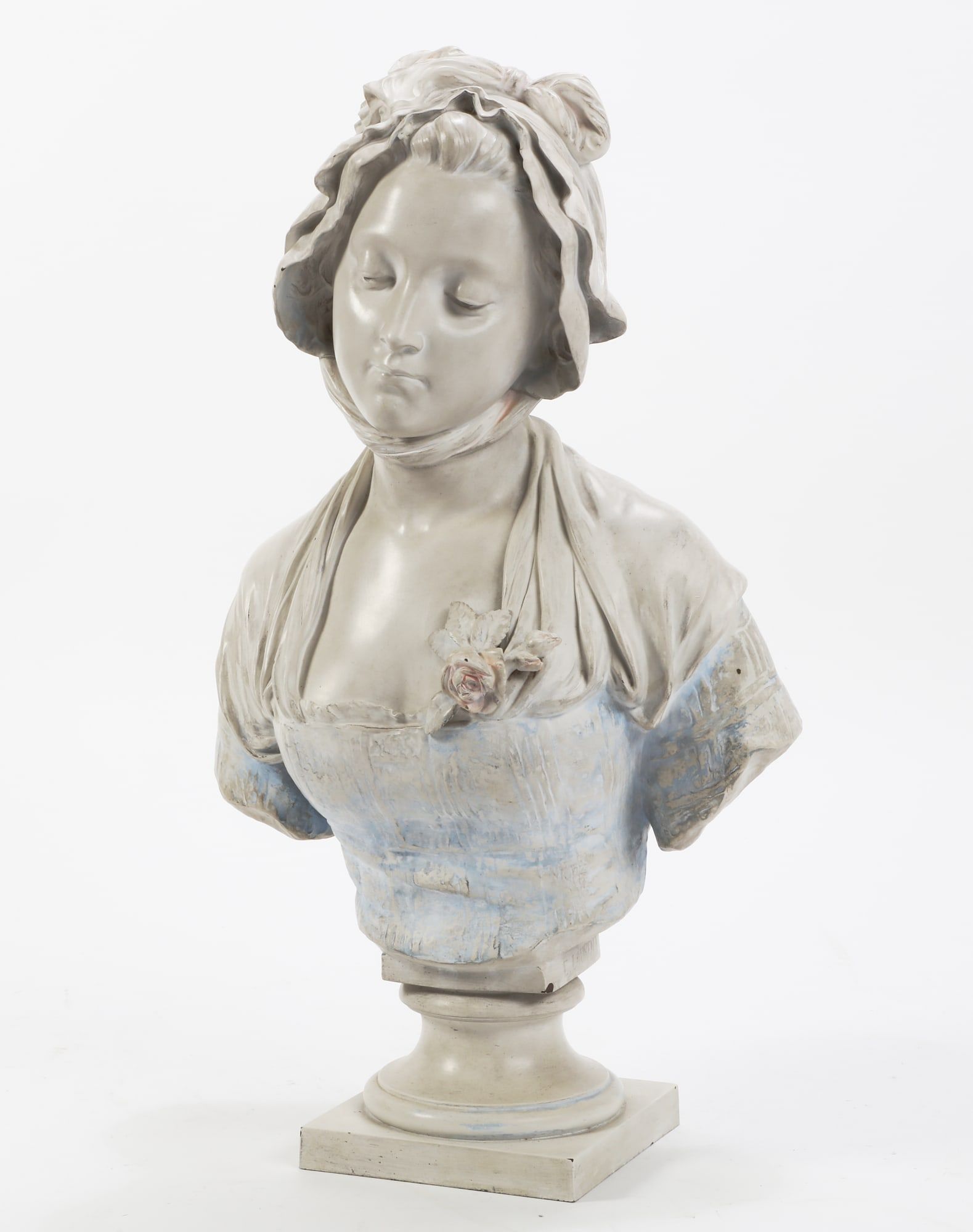 A FRENCH WHITE PAINTED BRONZE BUST  2fb3055
