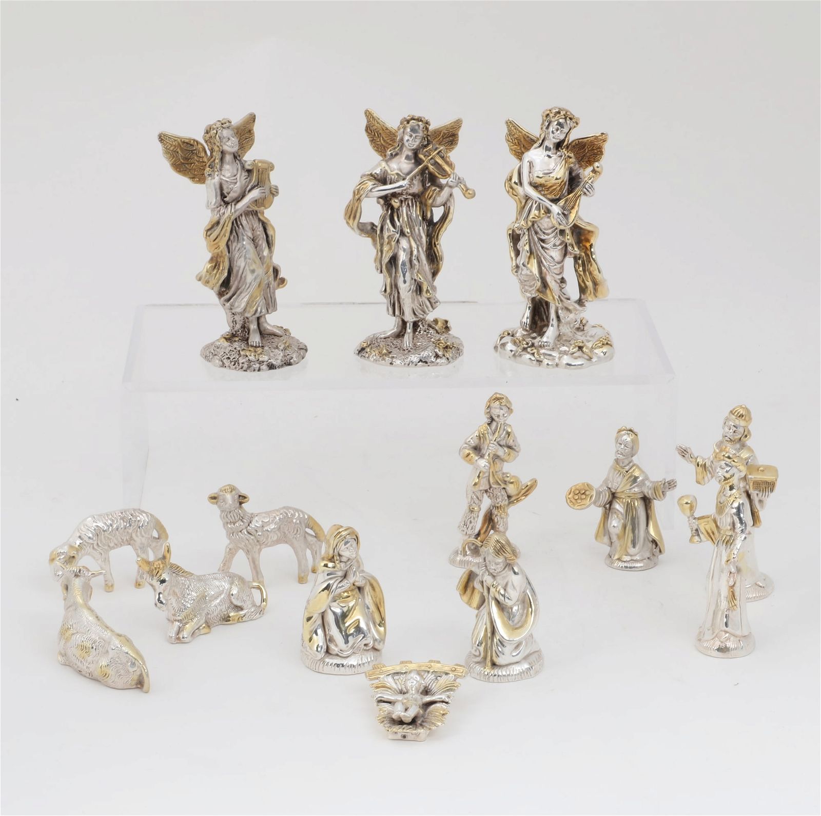 FOURTEEN STERLING SILVER CLAD NATIVITY 2fb3058