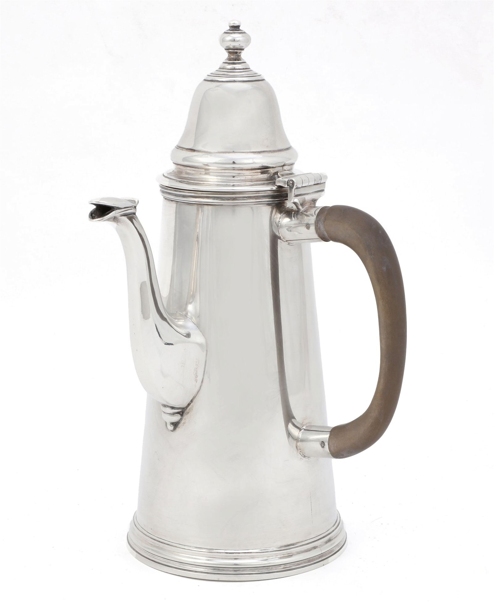 A GEORGE I STYLE STERLING SILVER COFFEE