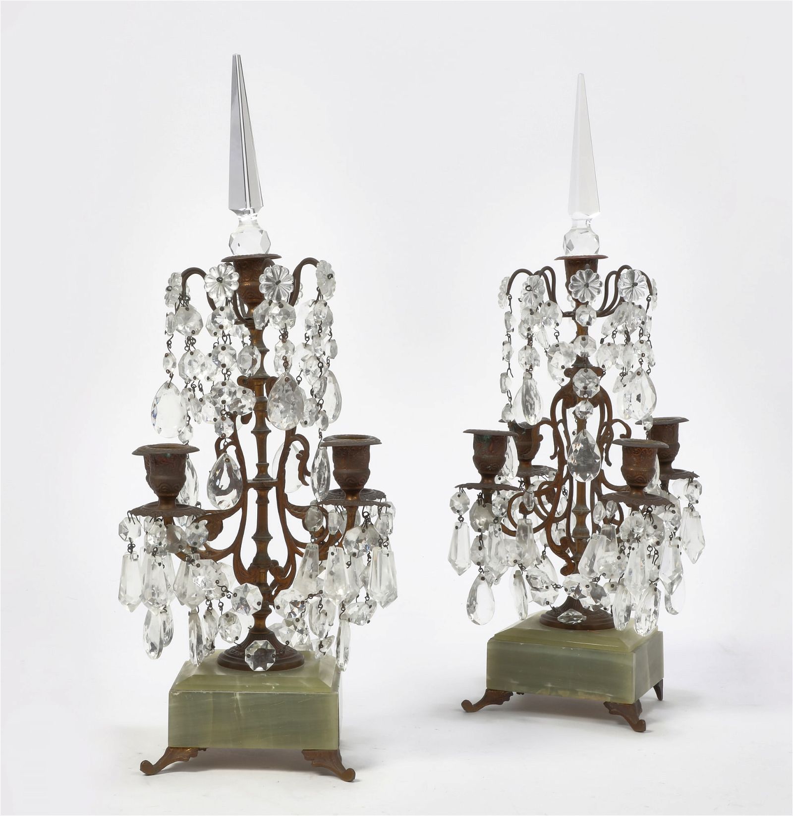 A PAIR OF FRENCH GILT METAL GLASS 2fb303f