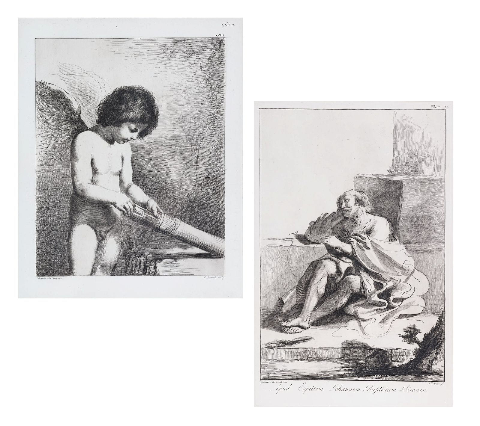 TWO 18TH CENTURY ETCHINGS AFTER 2fb30ab