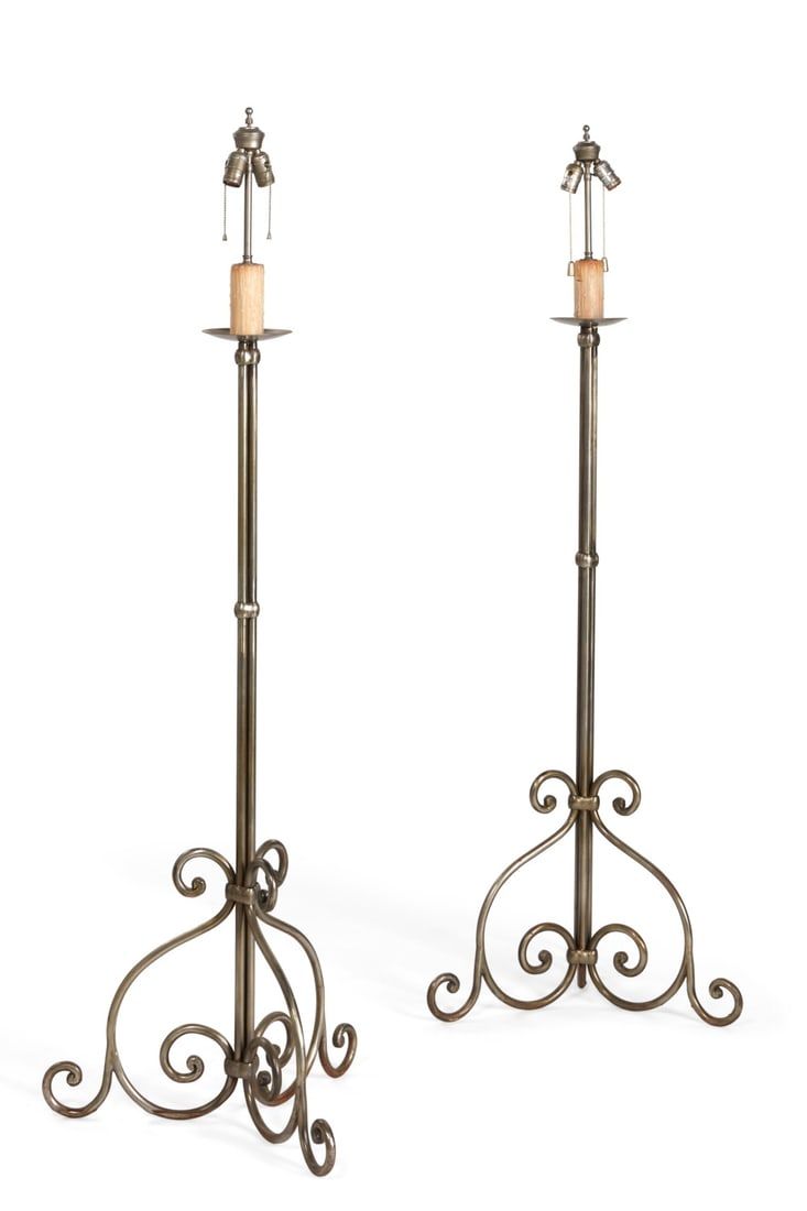 A PAIR OF BAROQUE STYLE STEEL FLOOR 2fb311b