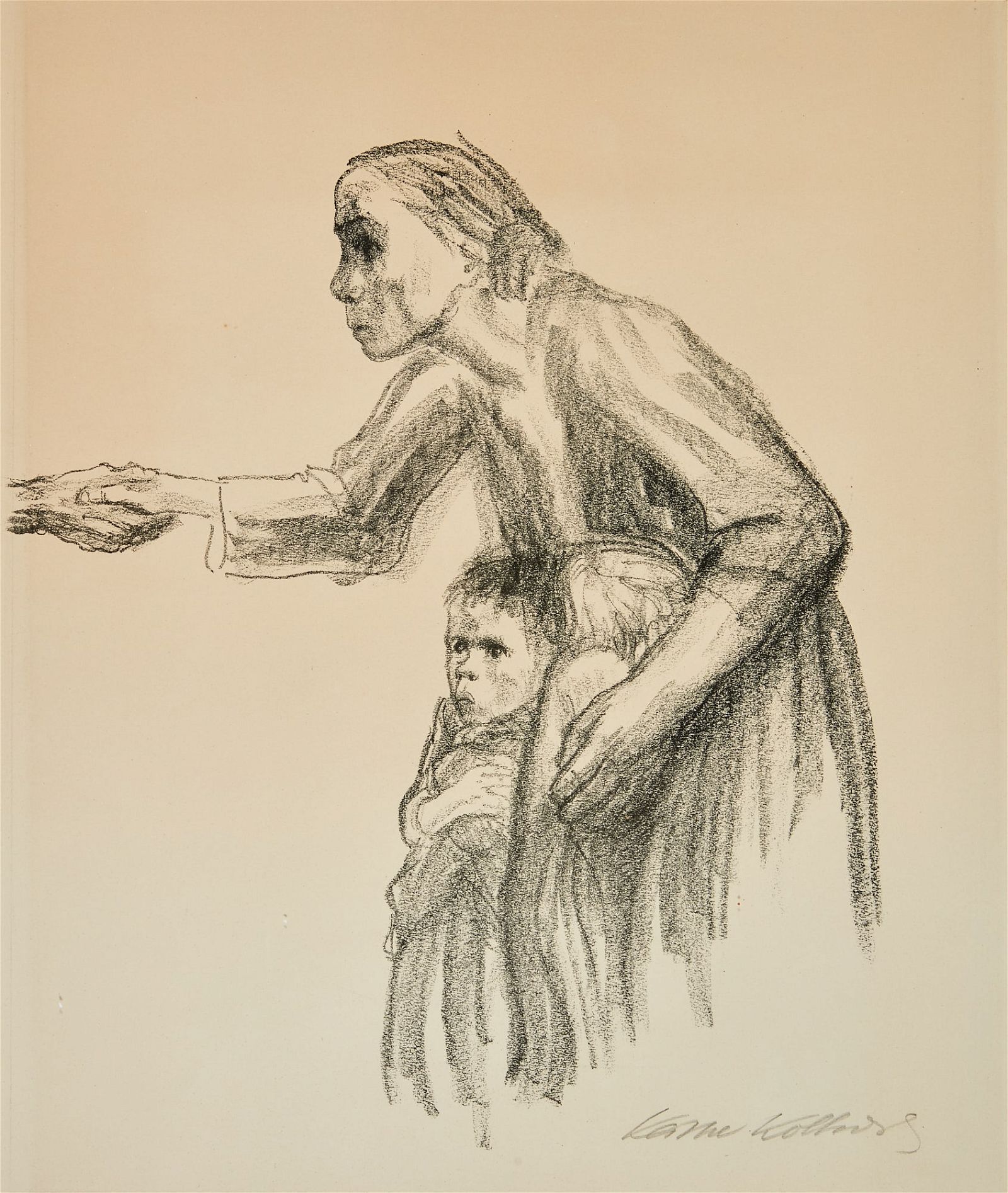 KATHE KOLLWITZ, WOMAN ENTRUSTS HERSELF