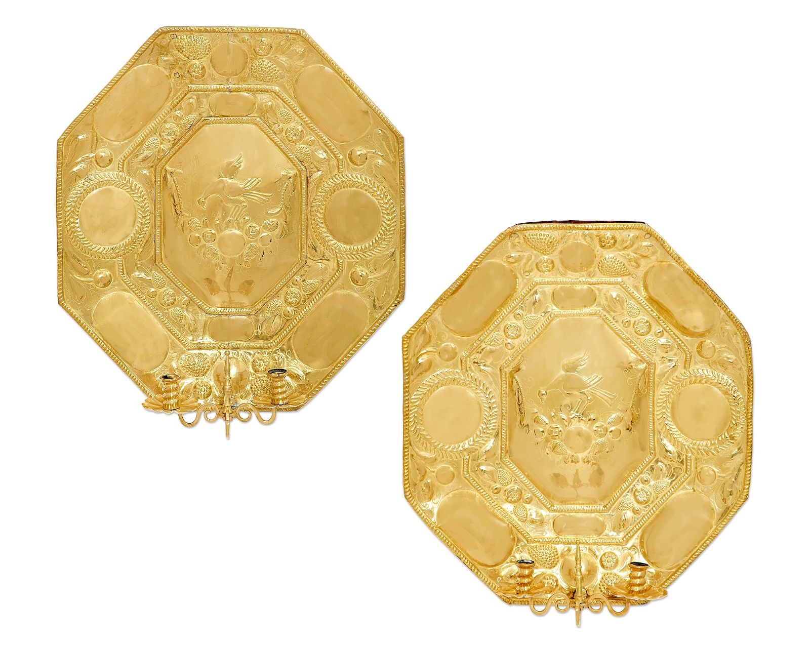 A PAIR OF DUTCH BAROQUE STYLE BRASS 2fb3176
