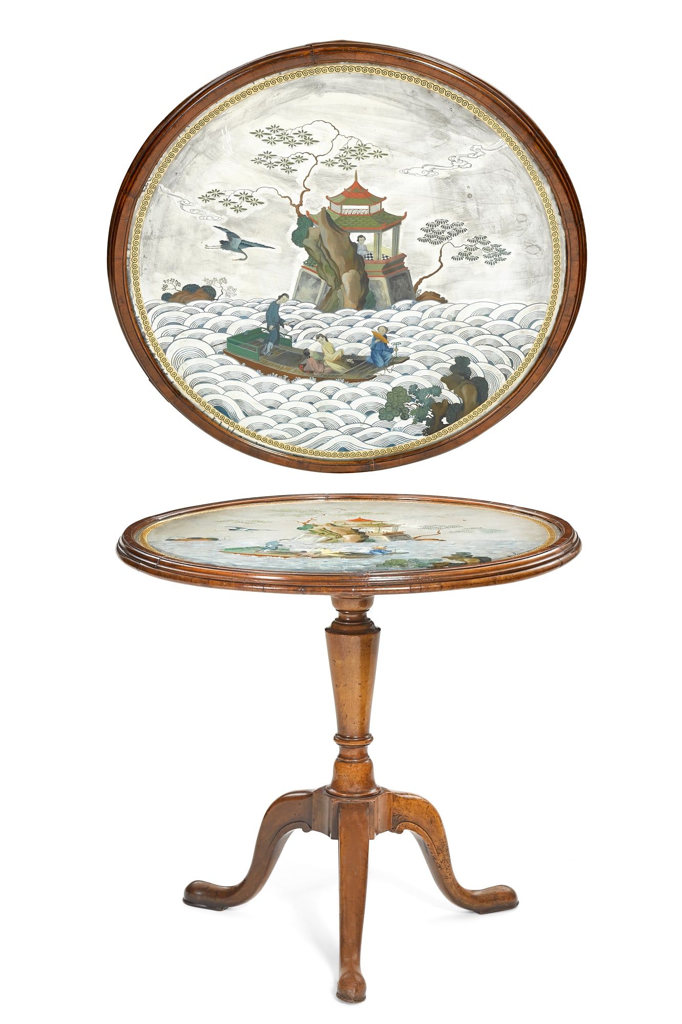 GEORGE III STYLE CHINOISERIE EGLOMISE 2fb3280