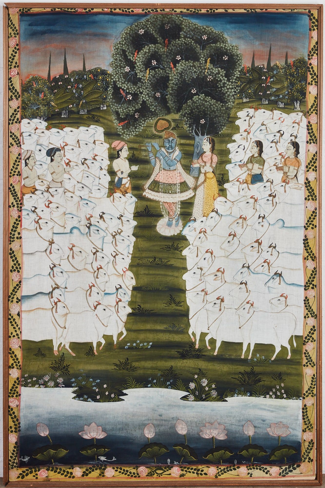 A PICCHAWAI PAINTING DEPICTING KRISHNA