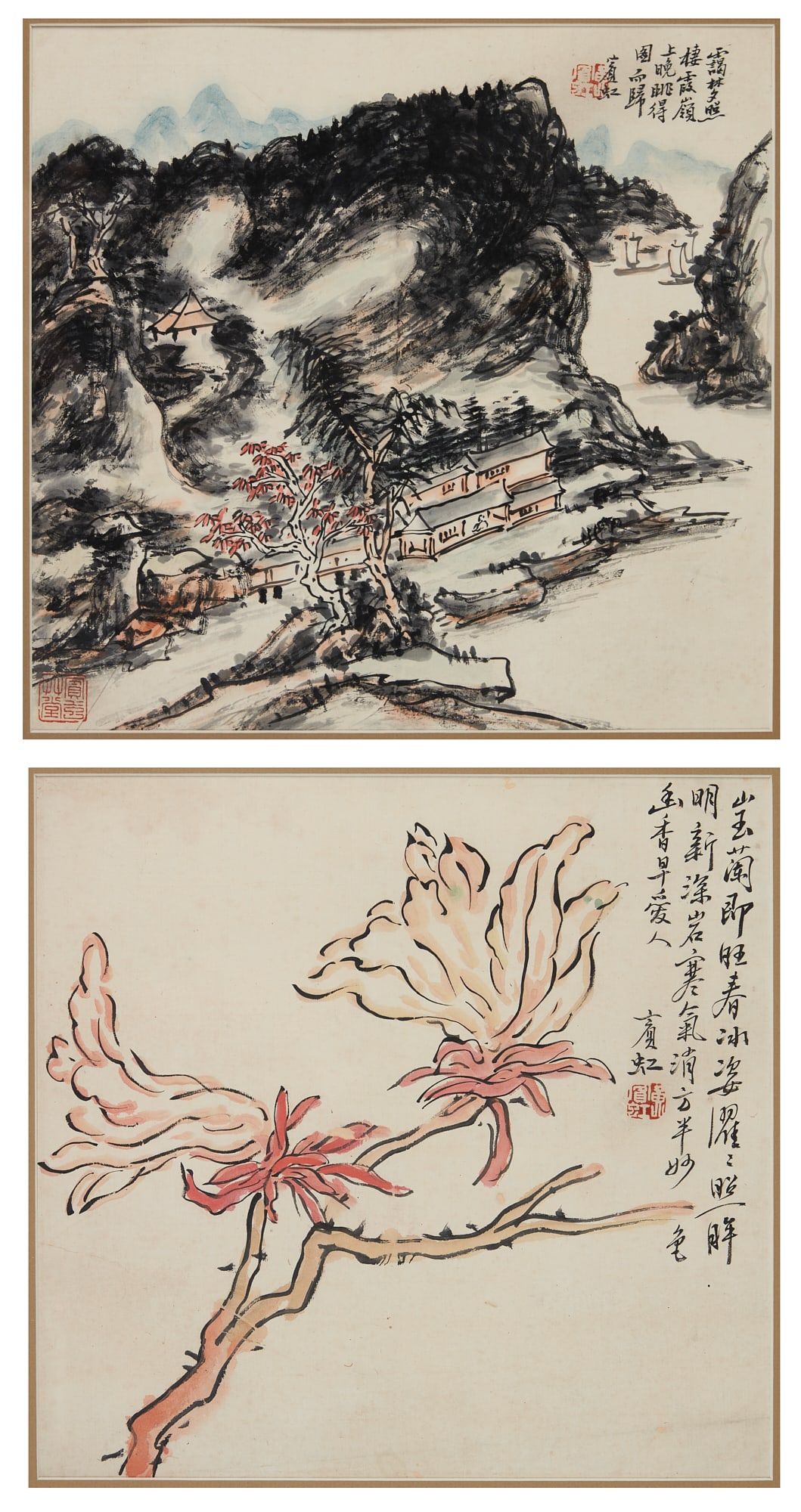 TWO CHINESE PAINTINGS DEPICTING 2fb33e2