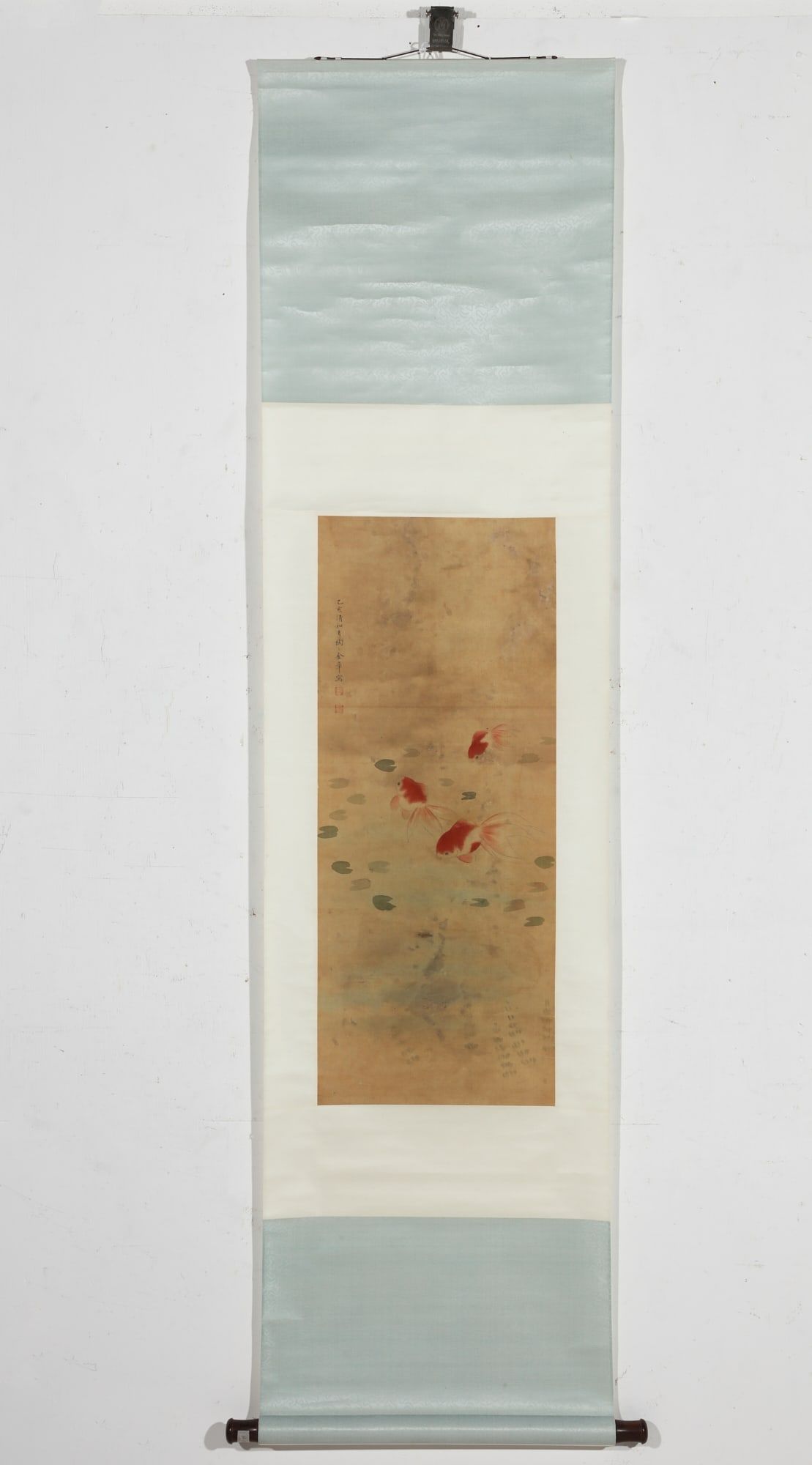 A CHINESE SCROLL DEPICTING GOLDFISH