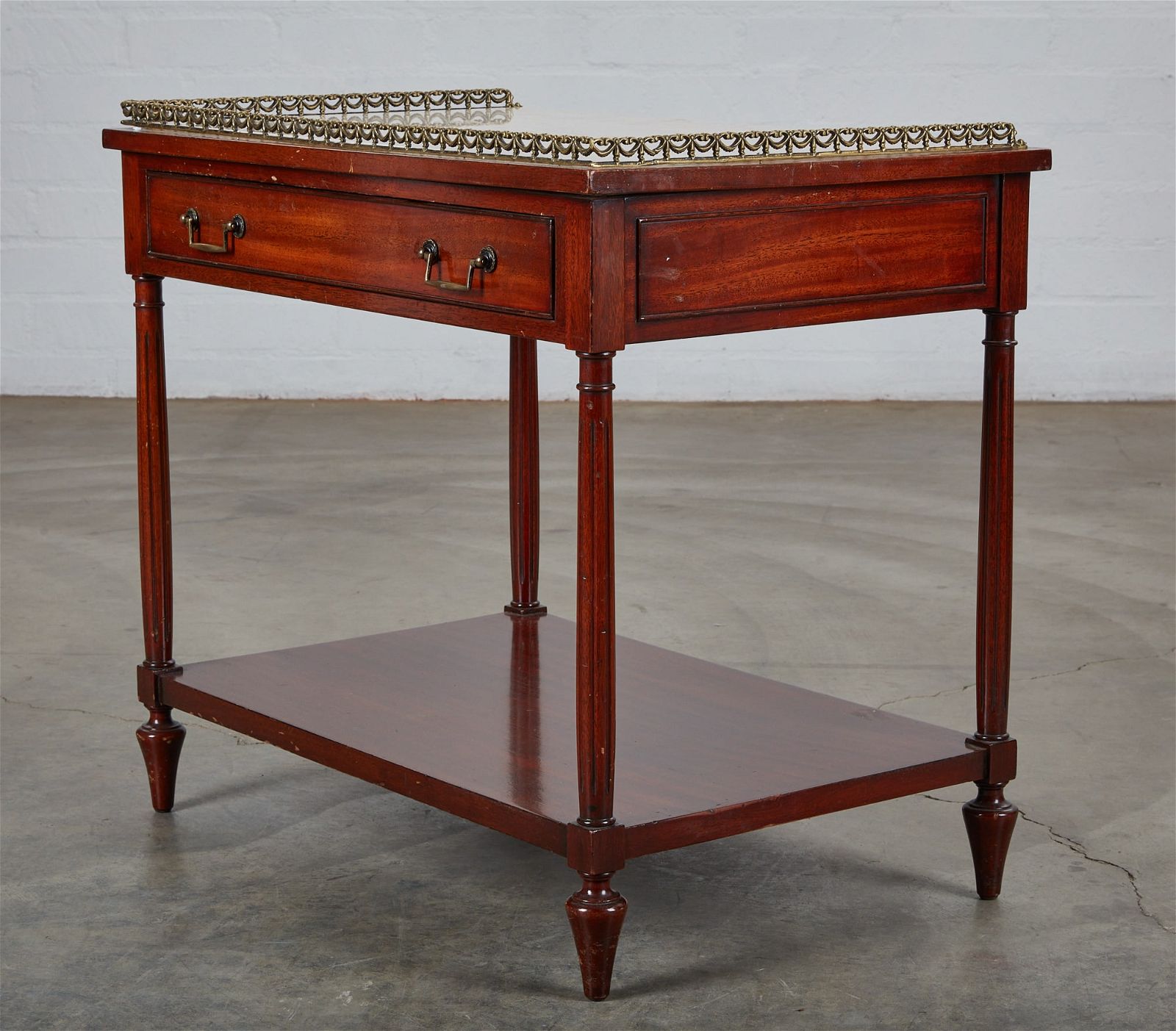 A DIRECTOIRE STYLE MAHOGANY SIDE TABLEA