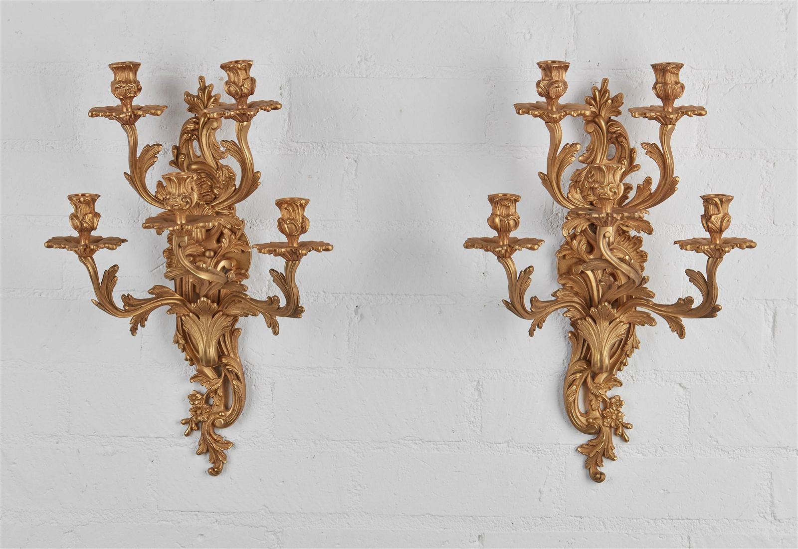 A PAIR OF LOUIS XV STYLE GILT BRONZE 2fb347e