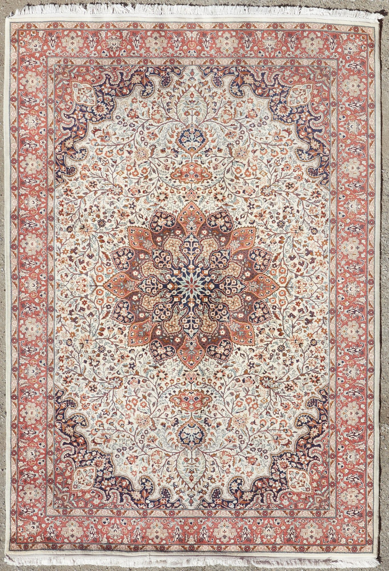 A TABRIZ DARK BLUE GROUND CARPETA 2fb3505