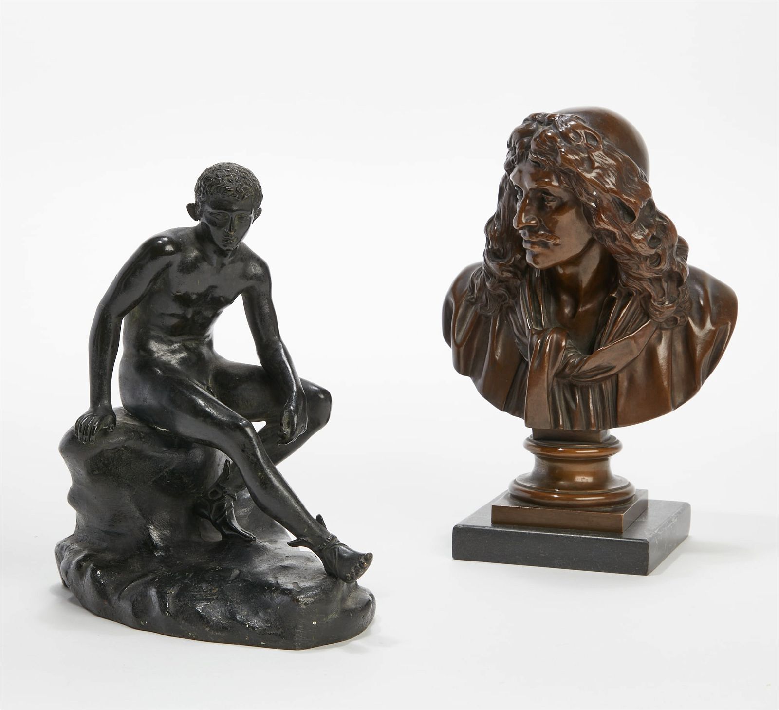 TWO CONTINENTAL PATINATED FIGURAL 2fb3510