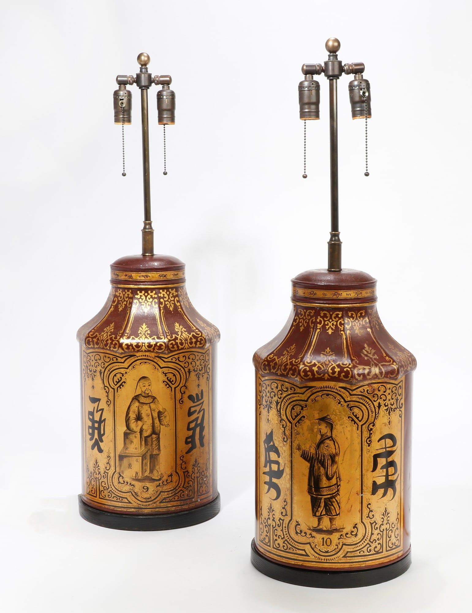 A PAIR OF CHINESE STYLE TEA CANISTER 2fb3515