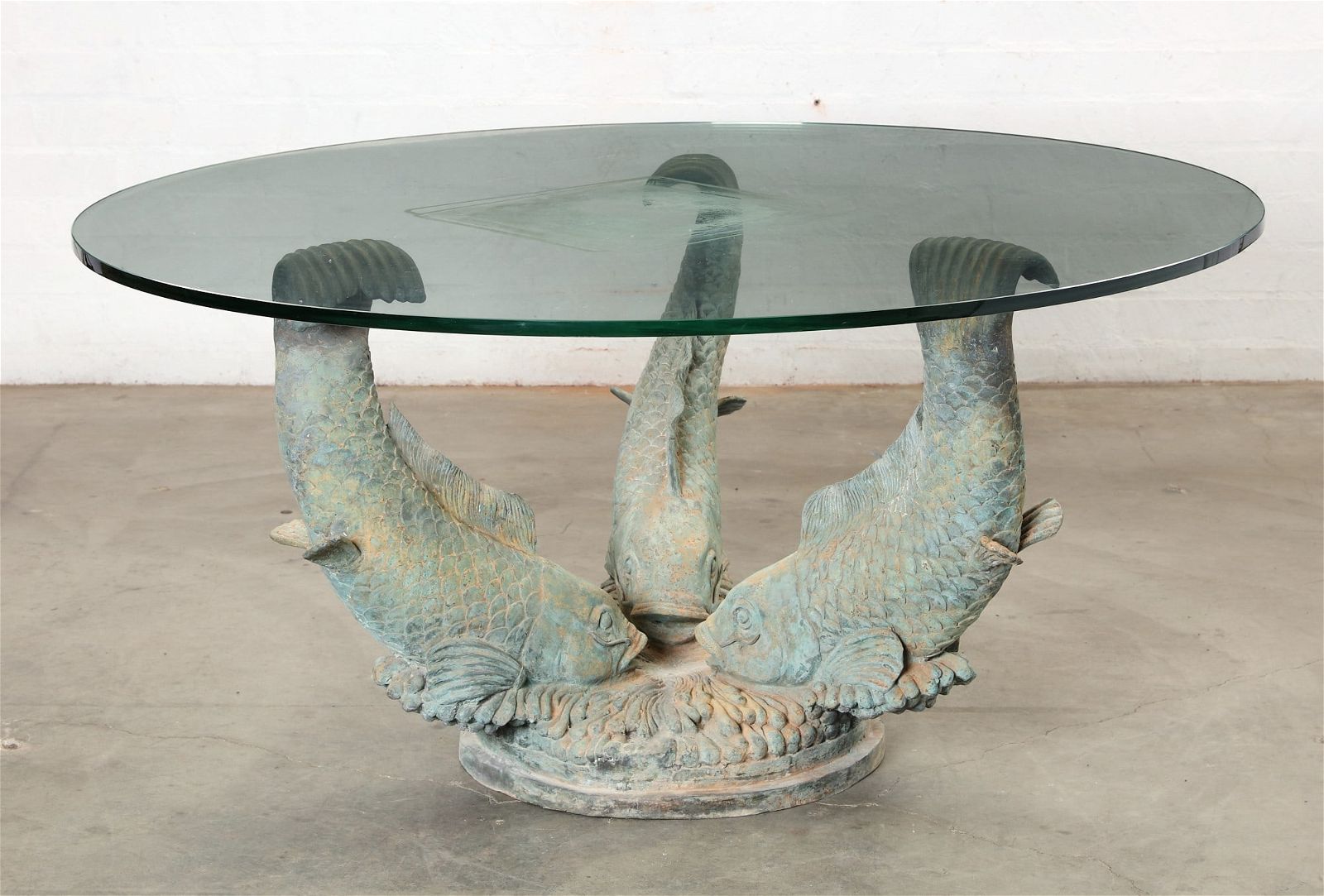 A VERDIGRIS BRONZE DOLPHIN FORM 2fb34ef