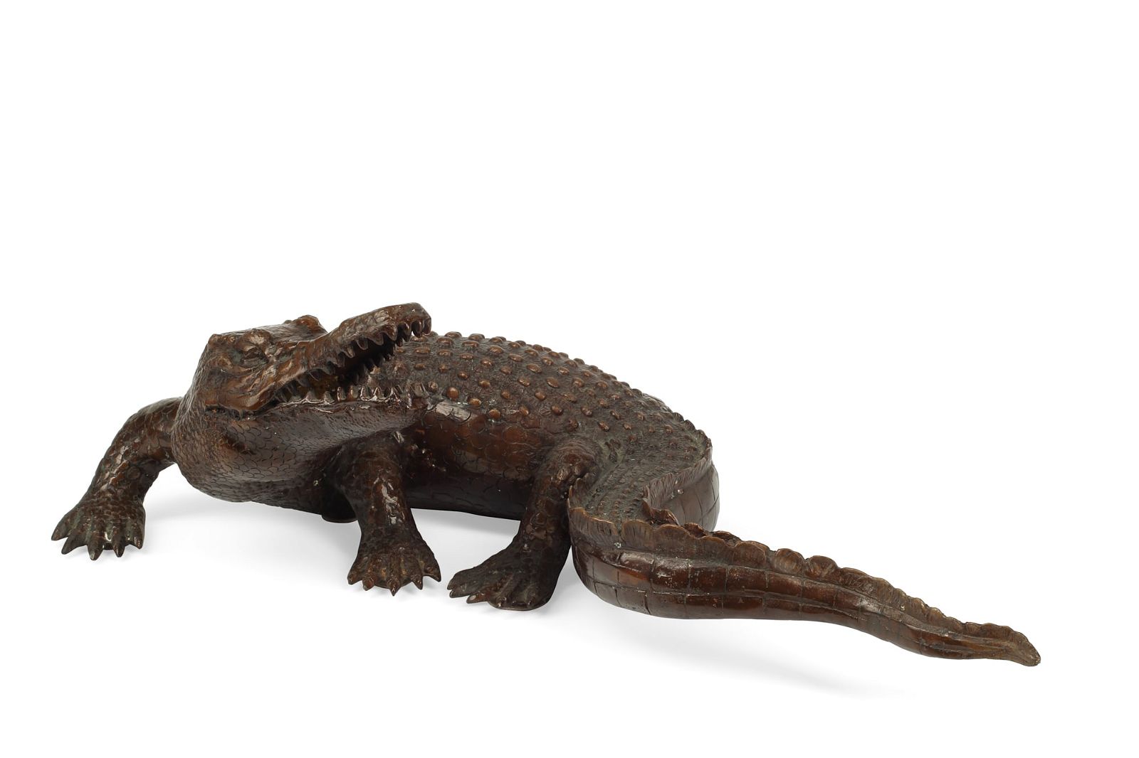 A BRONZE MODEL OF A CROCODILEA 2fb357f