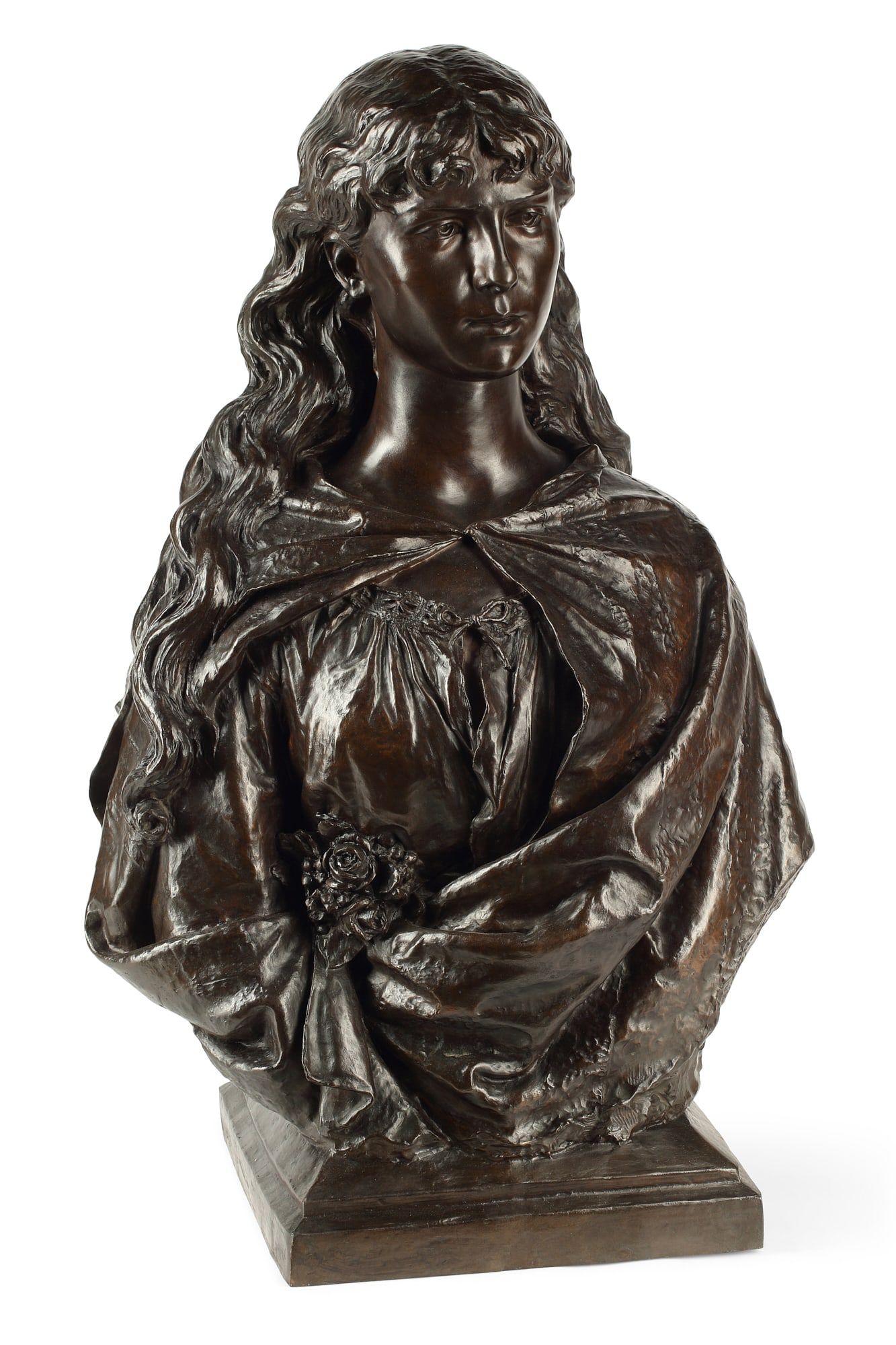 A BRONZE BUST OF MARIE VAN ZANDT,  DE