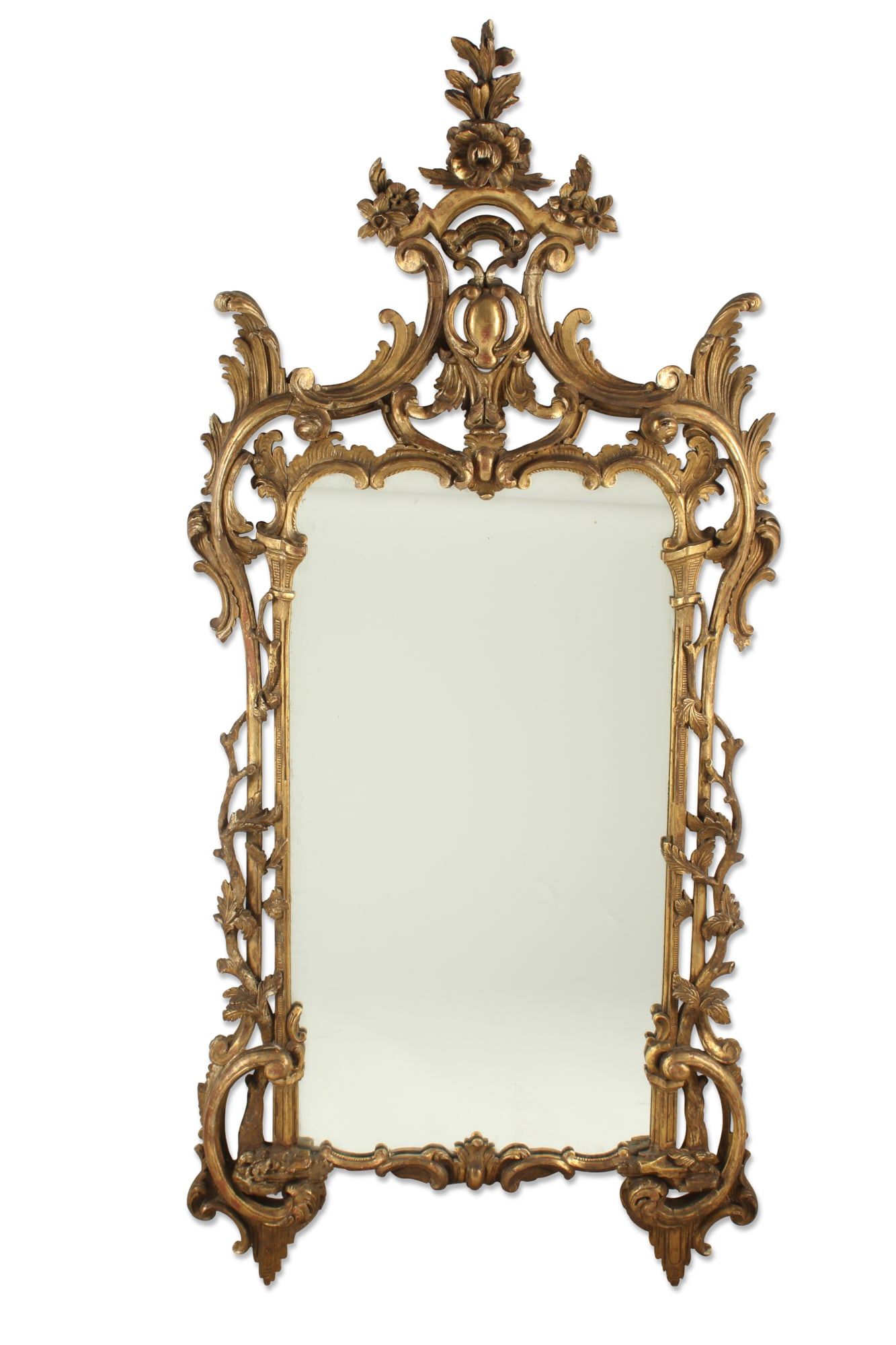 A CONTINENTAL ROCOCO STYLE  GILTWOOD