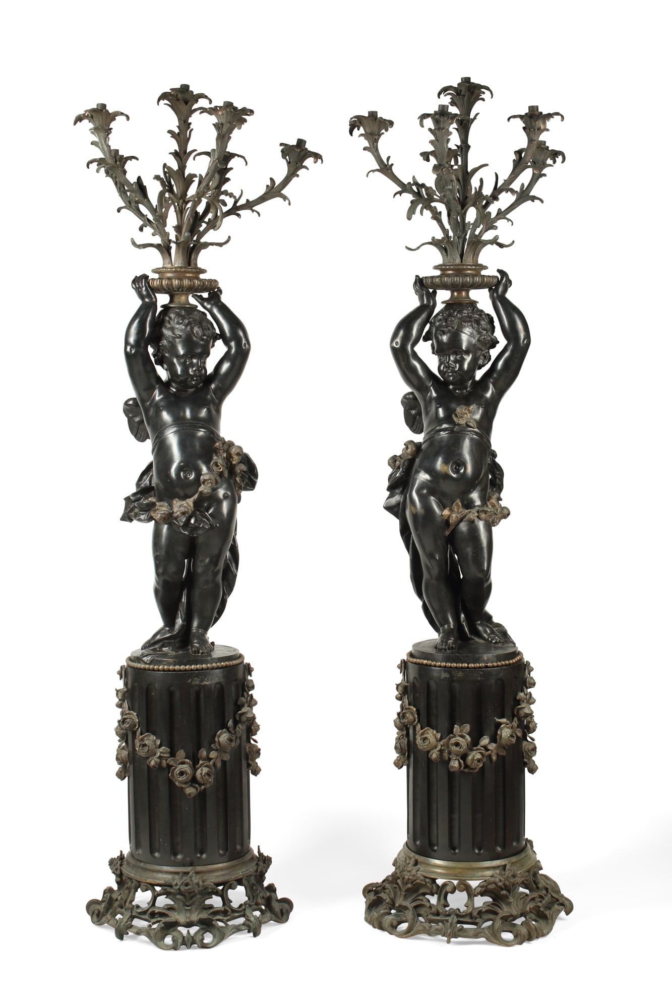A PAIR OF FRENCH BRONZE FIGURAL 2fb35d4