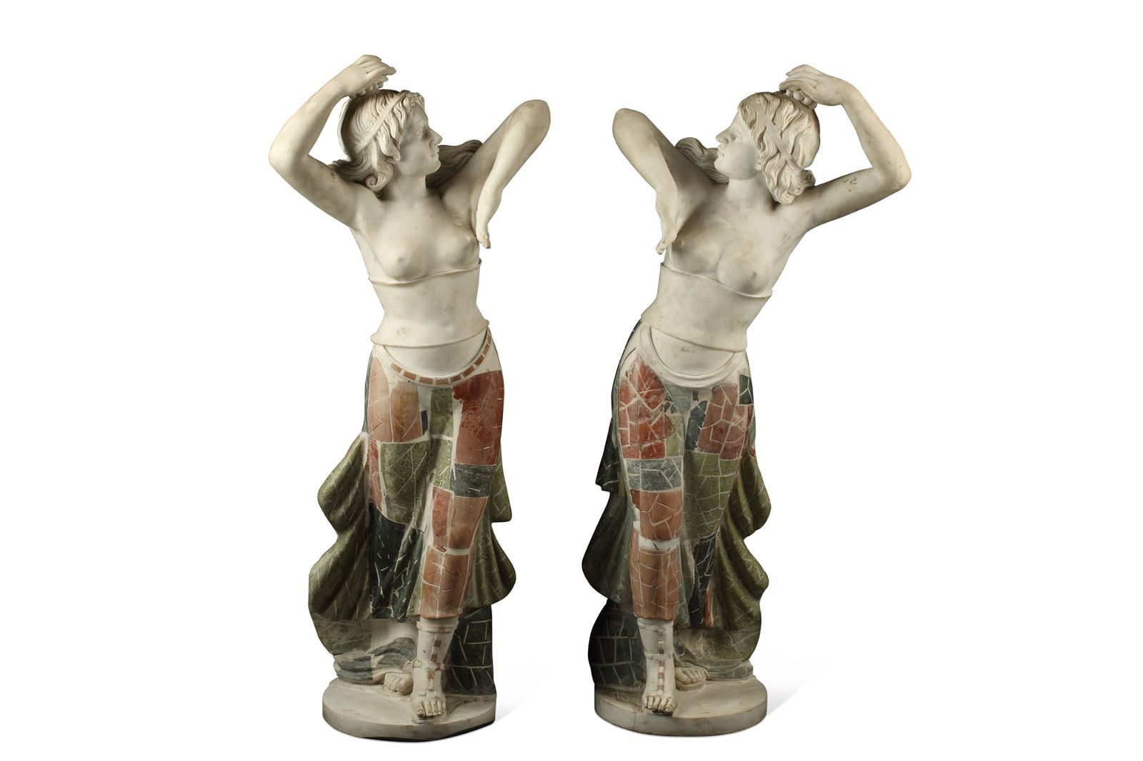 PAIR OF ART DECO STYLE MARBLE 2fb3635