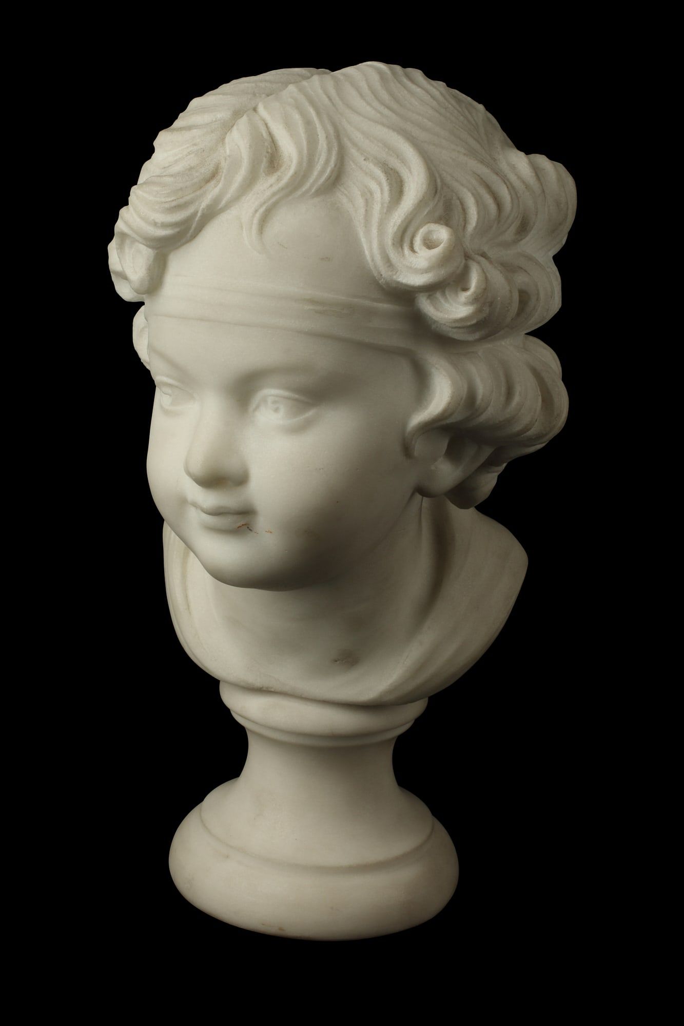 AN ITALIAN  BUST OF A CHILD,  BOIZOTAn