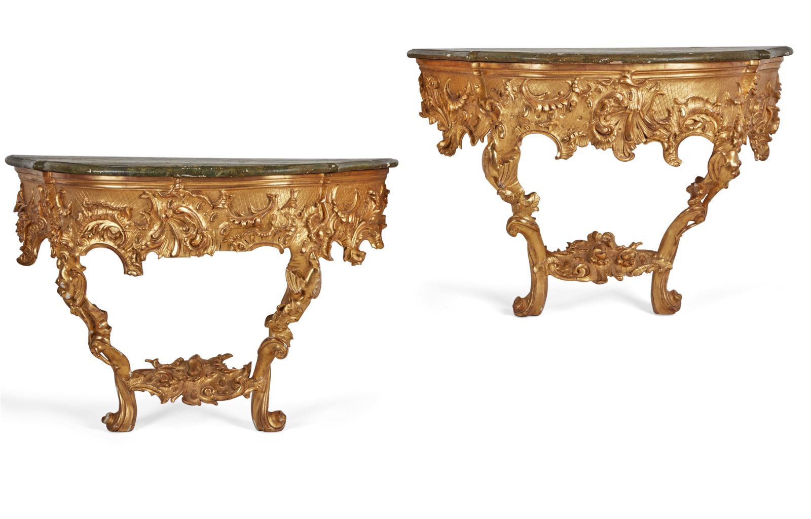 A PAIR OF SOUTH GERMAN ROCOCO GILTWOOD 2fb3683