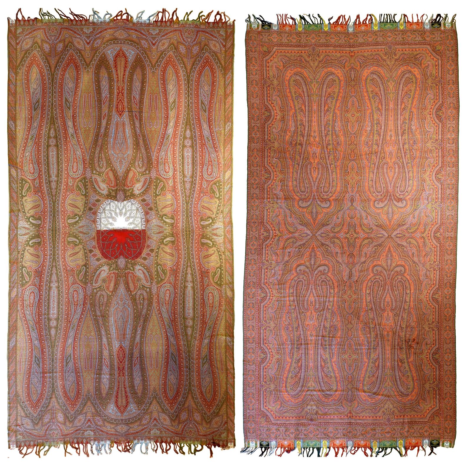 TWO PASHMINA PAISLEY SHAWLSTwo Pashmina